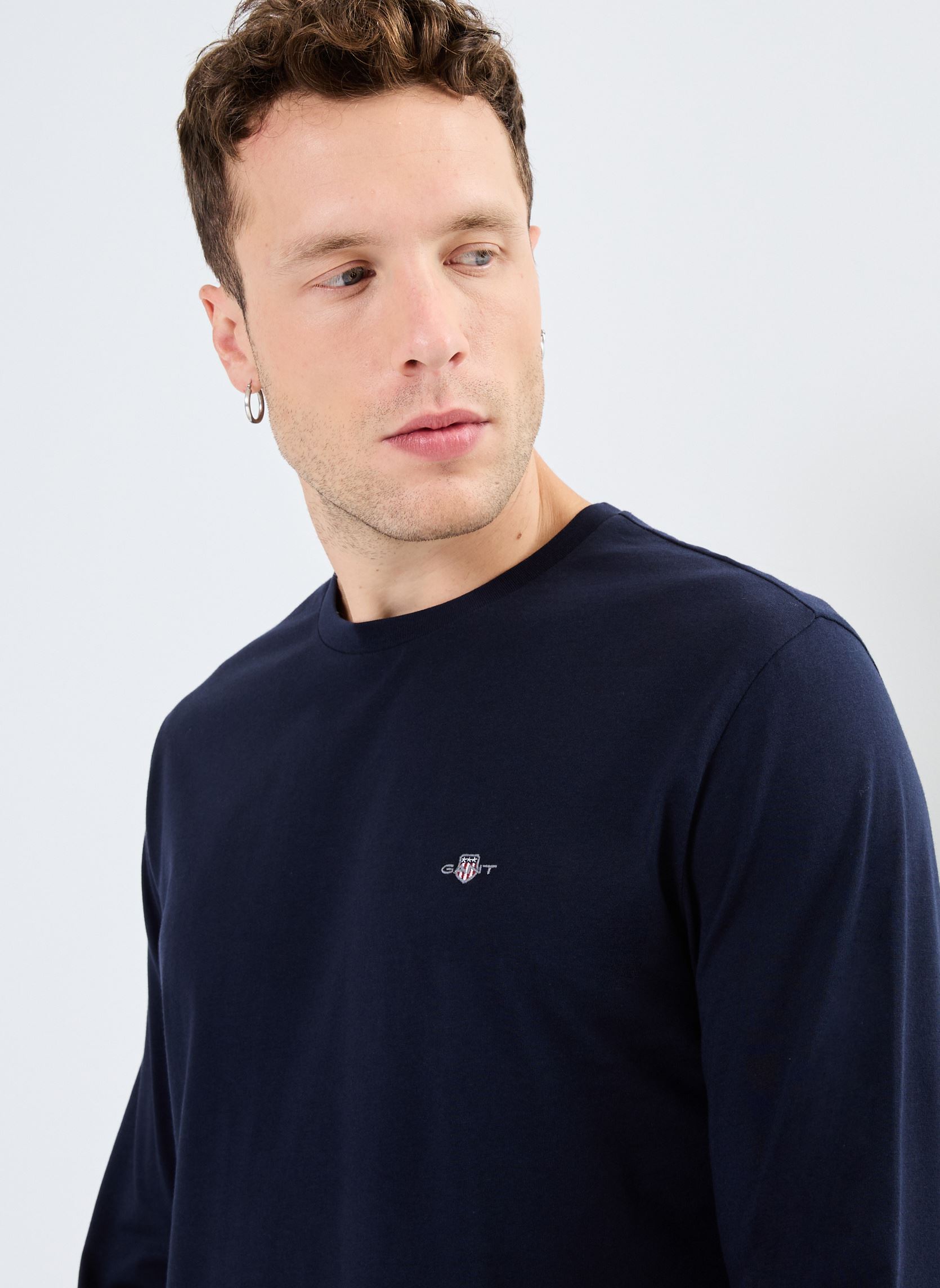 GANT Reg Striped Shield LS T-Shirt Donna - Cotone Righe Scudo