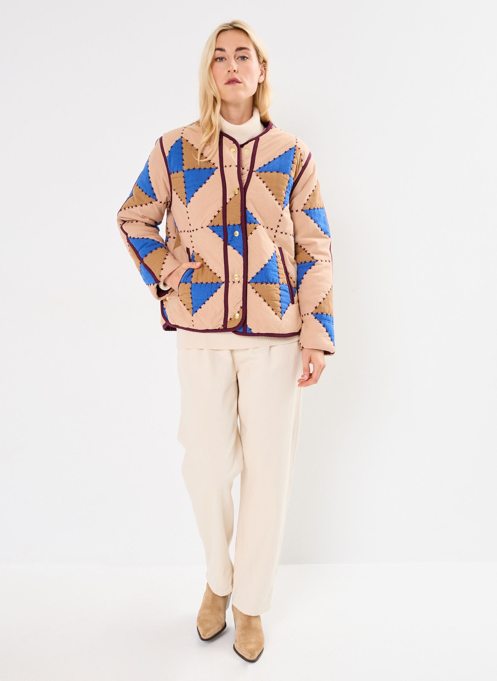Vestes Vulca TC304 Losange femme multicolore Leon & Harper Vestes Vulca TC304 Losange femme multicolore MIX