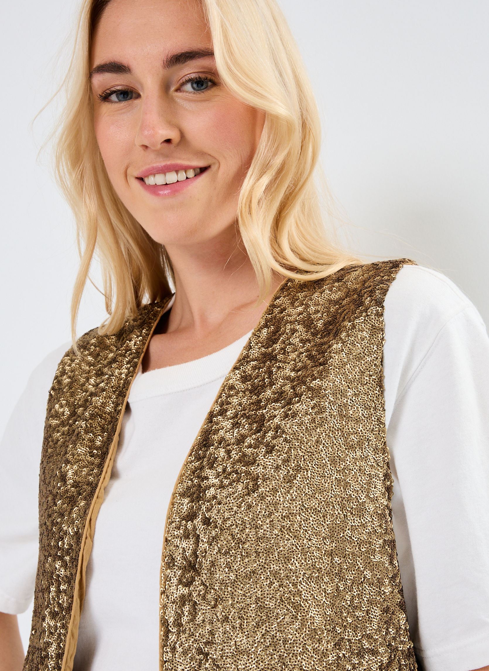 Bodywarmer Vim TPA4 PL3 dames goud en brons Leon & Harper Bodywarmer Vim TPA4 PL3 dames goud en brons GOLD