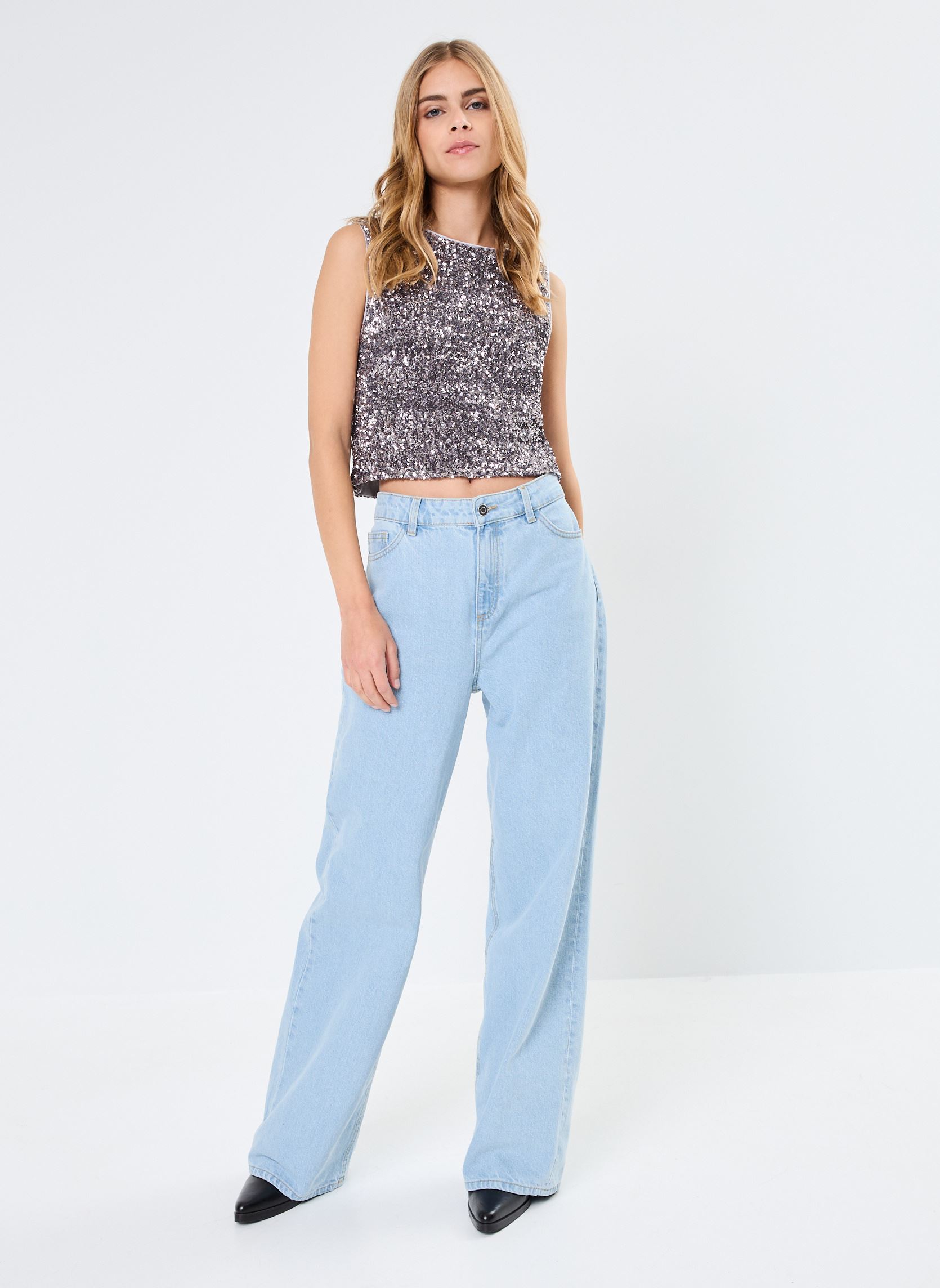 Tops Orly dames grijs Grace & Mila Tops Orly dames grijs Anthracite