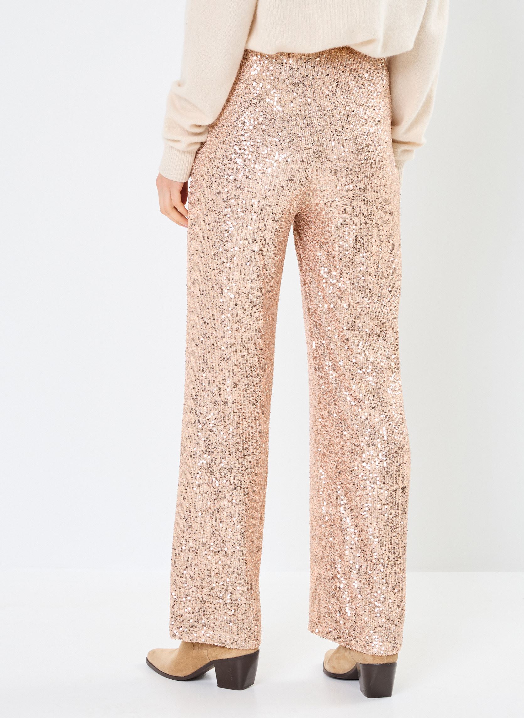 Pantalons larges Octave femme or et bronze Grace & Mila Pantalons larges Octave femme or et bronze Or