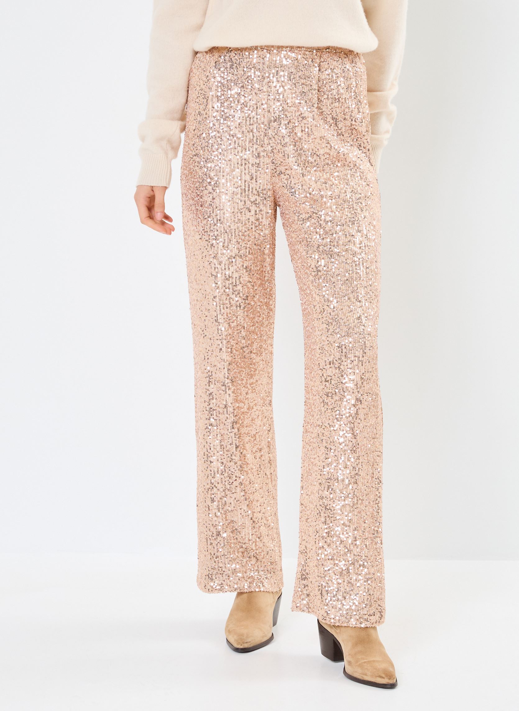 Pantalons larges Octave femme or et bronze Grace & Mila Pantalons larges Octave femme or et bronze Or