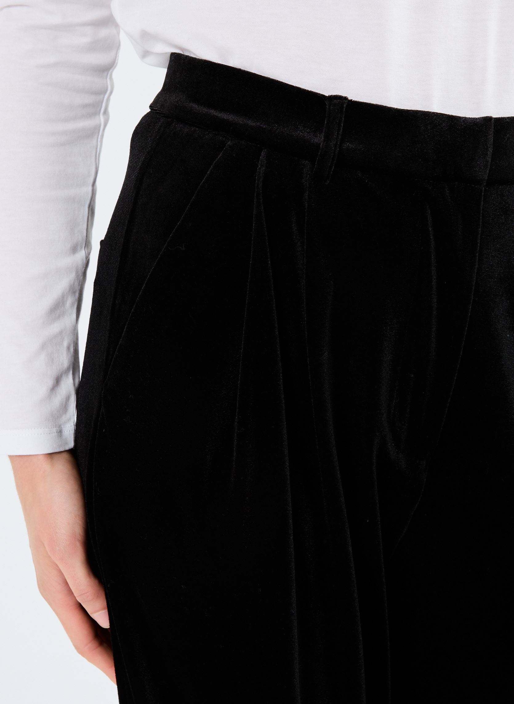 Pantalons larges Olive femme noir Grace & Mila Pantalons larges Olive femme noir Noir