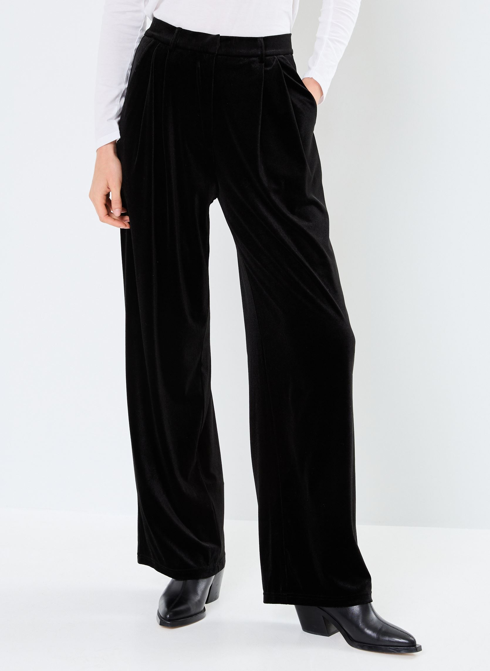 Pantalons larges Olive femme noir Grace & Mila Pantalons larges Olive femme noir Noir
