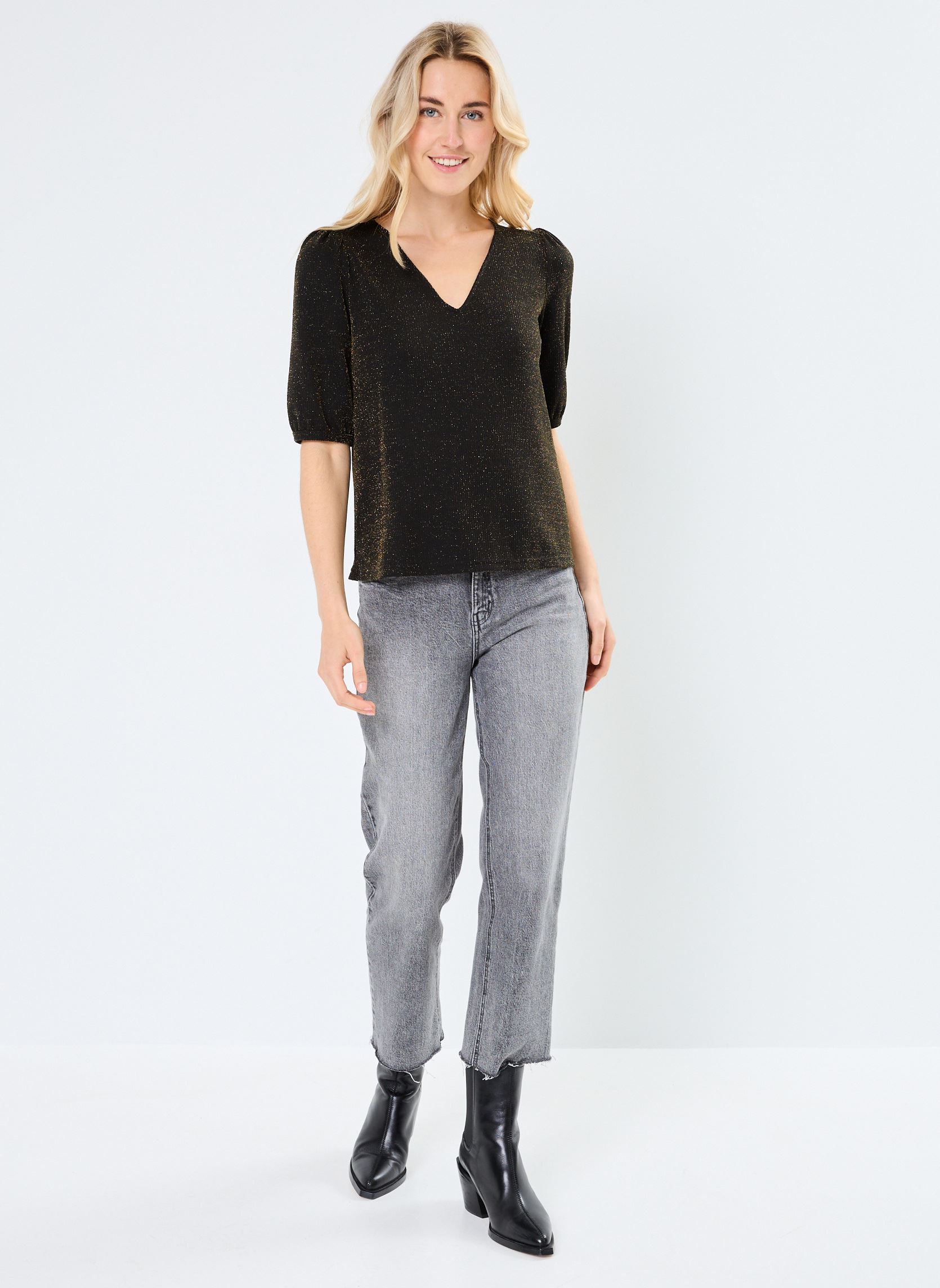 Tee-shirts manches longues Oreo femme or et bronze Grace & Mila Tee-shirts manches longues Oreo femme or et bronze Or