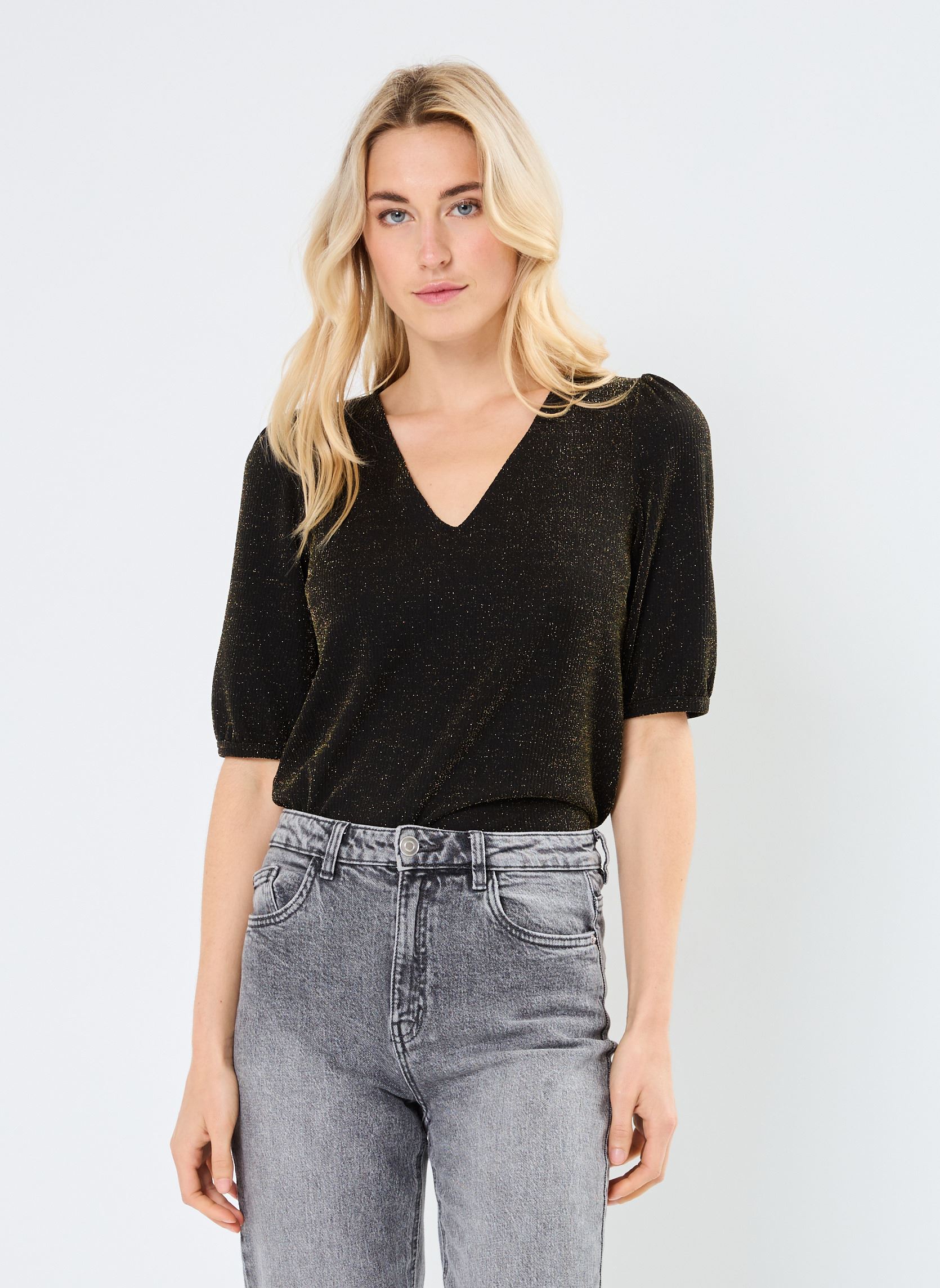 Tee-shirts manches longues Oreo femme or et bronze Grace & Mila Tee-shirts manches longues Oreo femme or et bronze Or