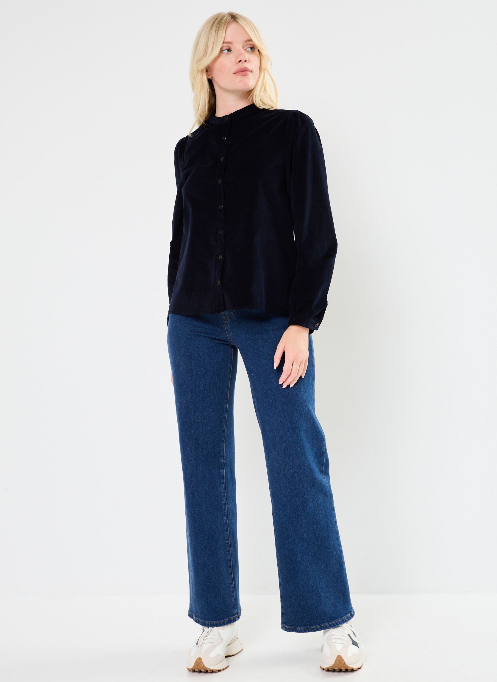 Blouses manches longues Blondie femme bleu La Petite Etoile Blouses manches longues Blondie femme bleu Marine