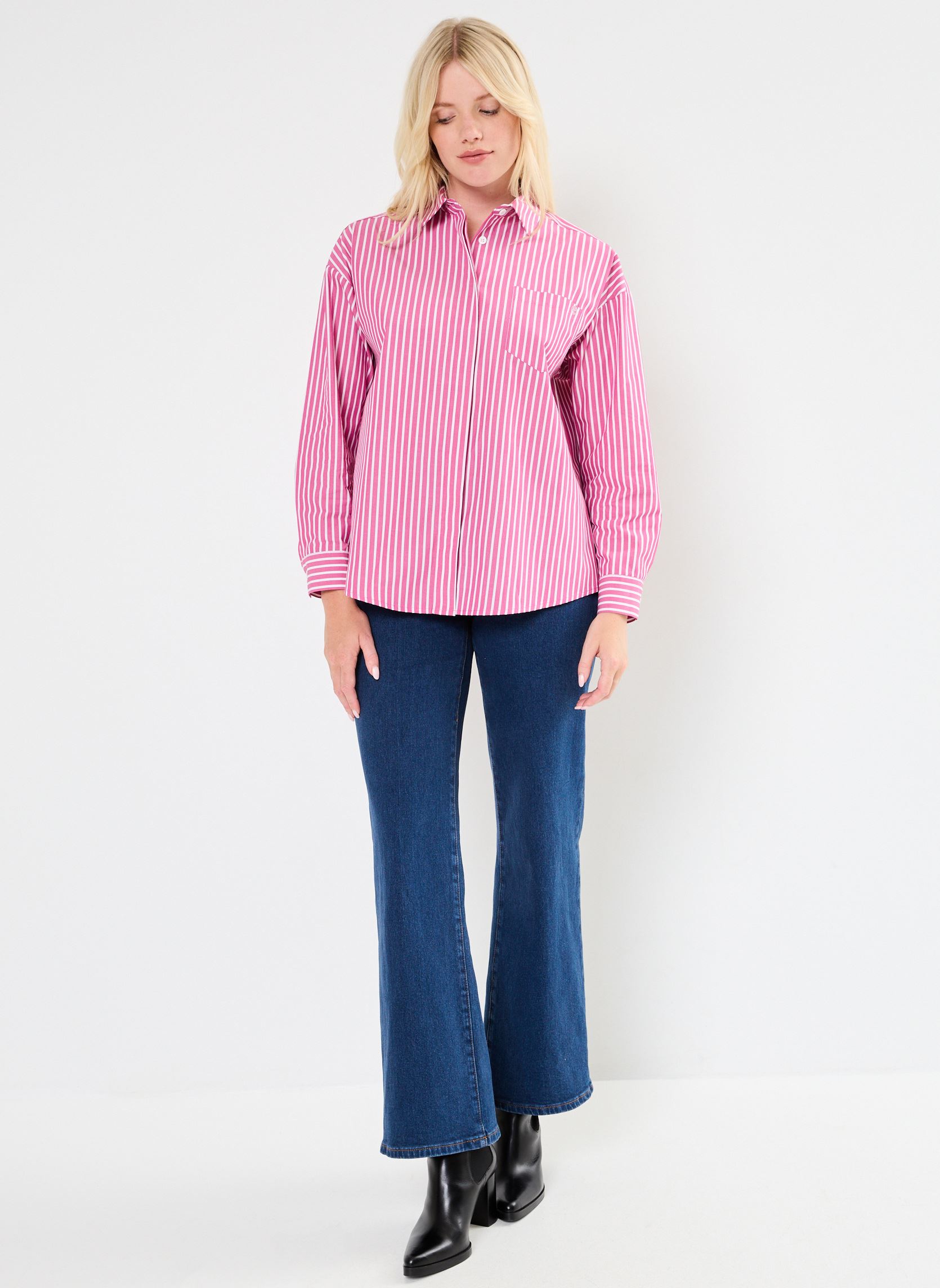 Chemises manches longues Clony femme rose La Petite Etoile Chemises manches longues Clony femme rose FUCHSIA/ECRU