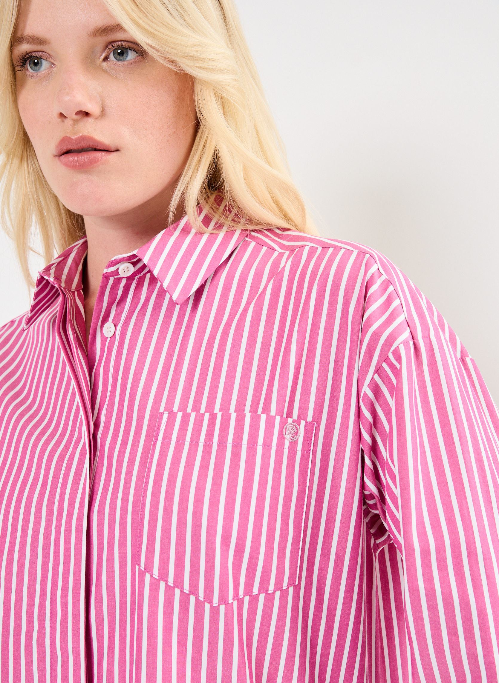Chemises manches longues Clony femme rose La Petite Etoile Chemises manches longues Clony femme rose FUCHSIA/ECRU