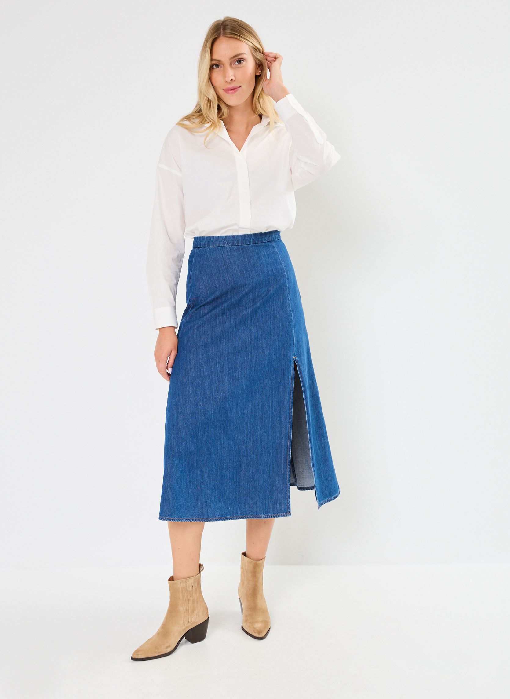 Halflange rokken Jendra dames blauw La Petite Etoile Halflange rokken Jendra dames blauw Wash