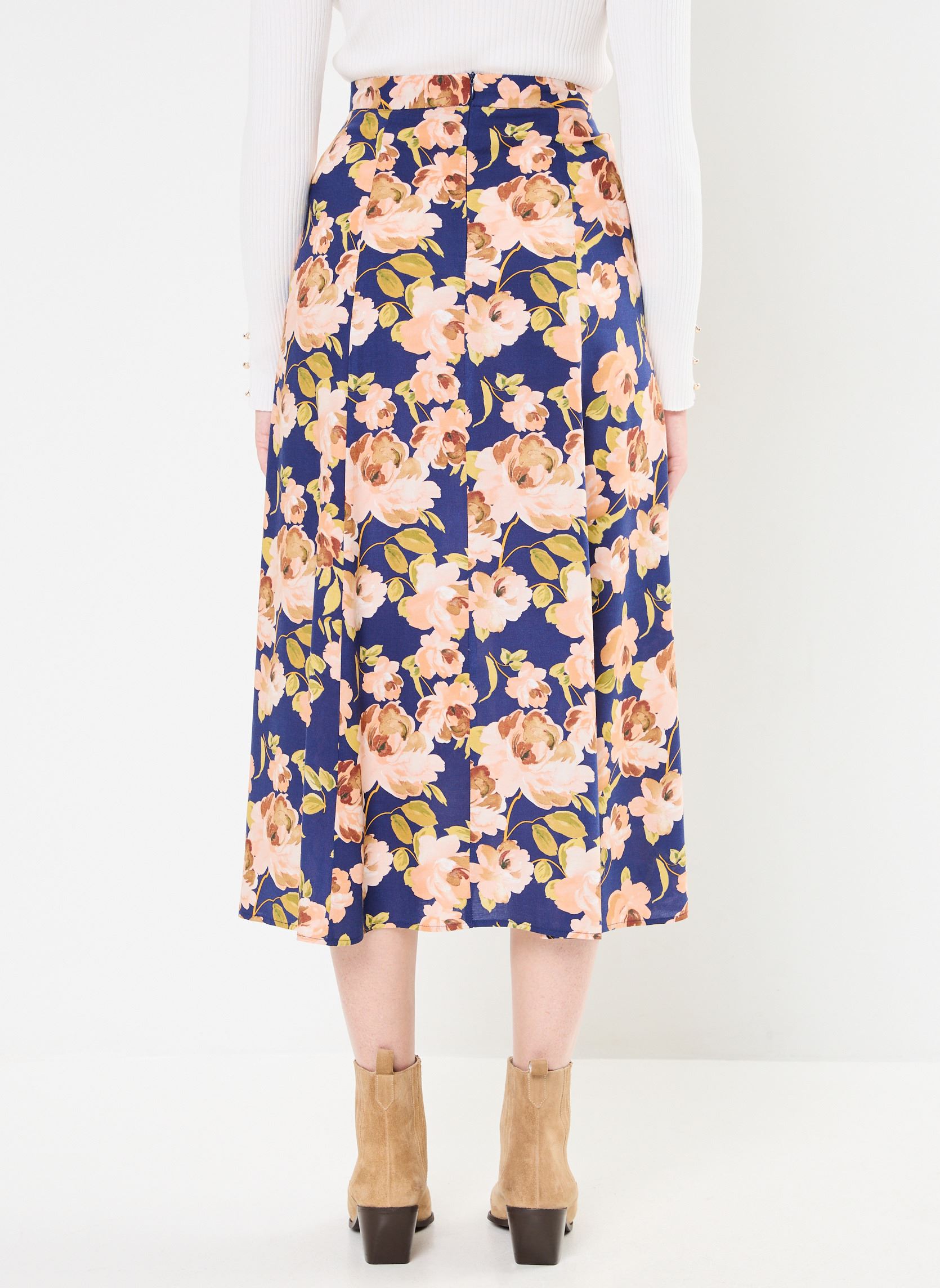 Jupe midi crayon ⭐à carreaux avec nœud - Taille XL - Vêtements