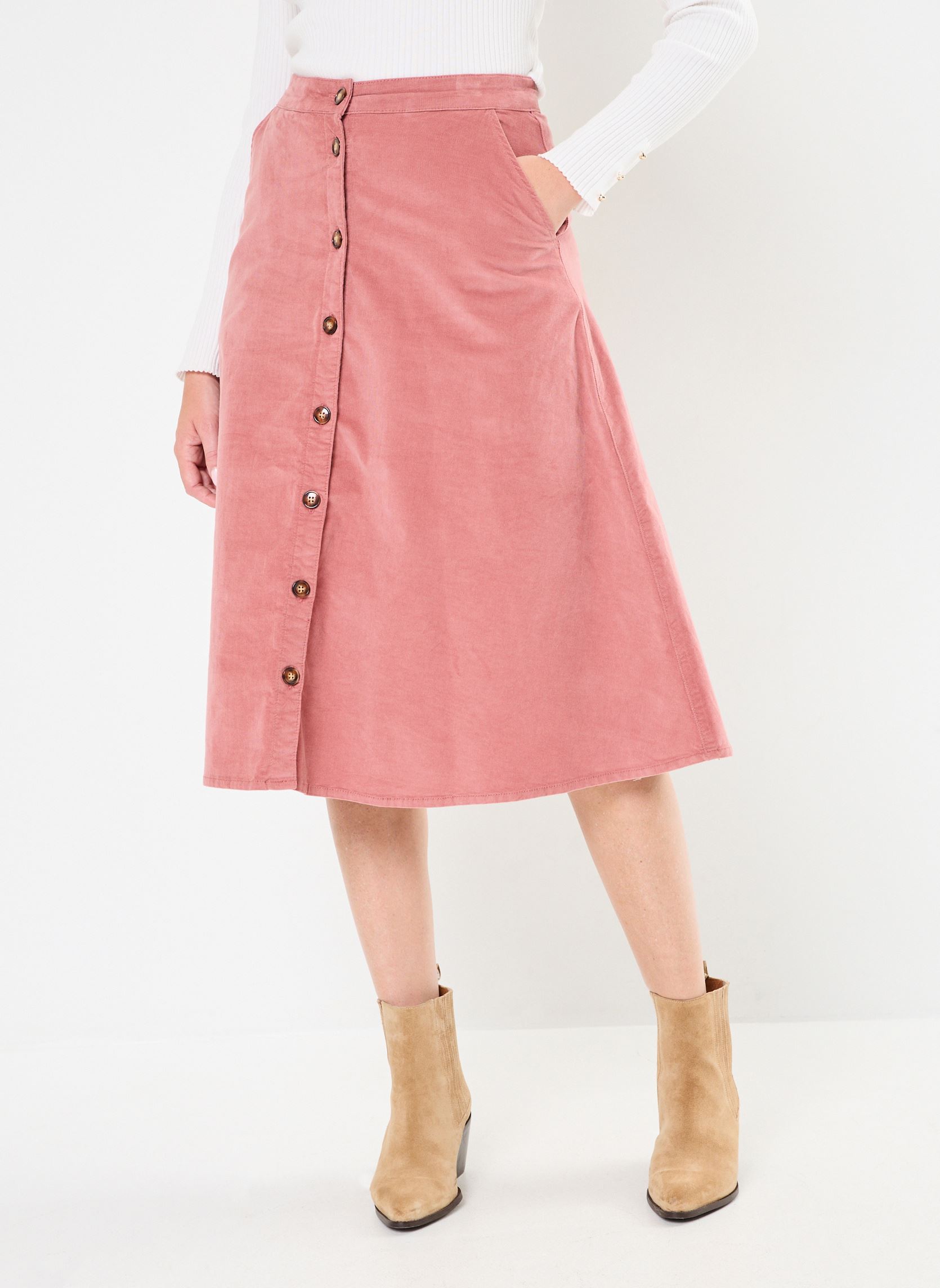 Jupes mi-longues Joanna femme rose La Petite Etoile Jupes mi-longues Joanna femme rose Vieux rose