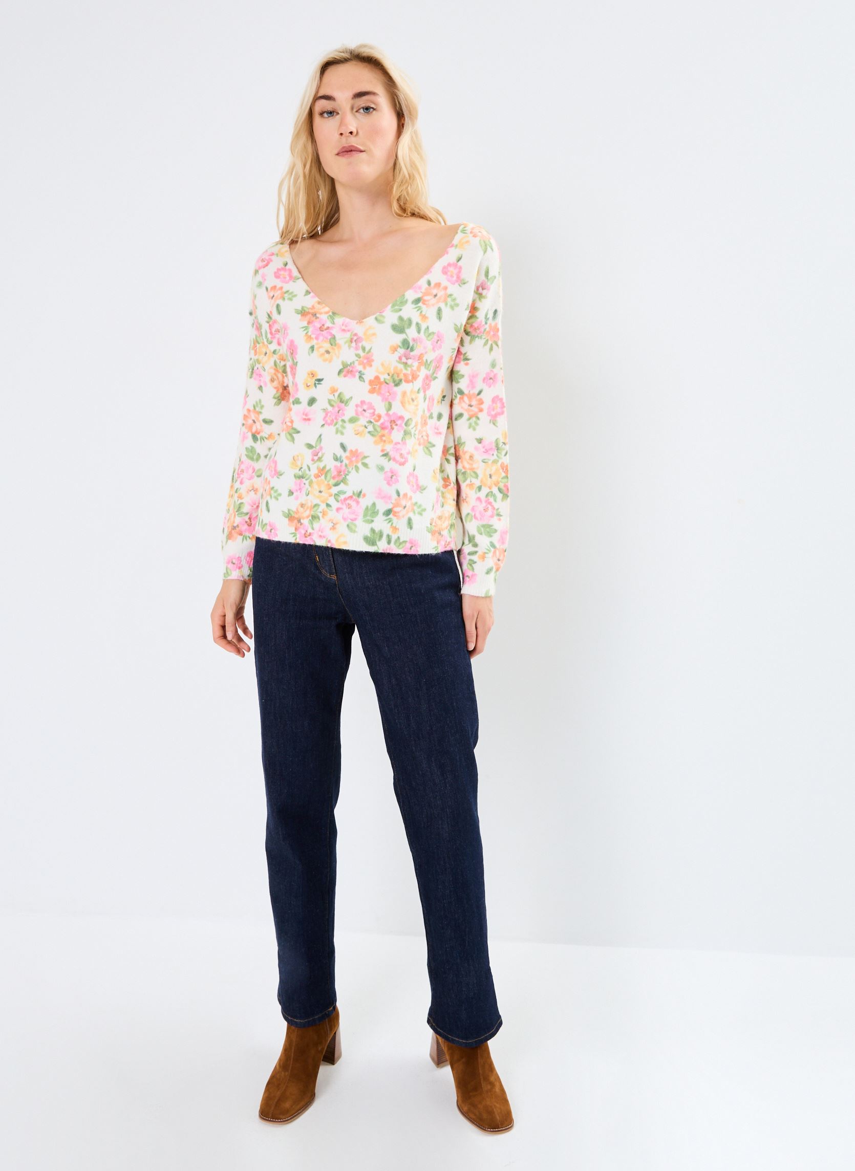 Pulls Margot femme blanc La Petite Etoile Pulls Margot femme blanc FLEURETTE