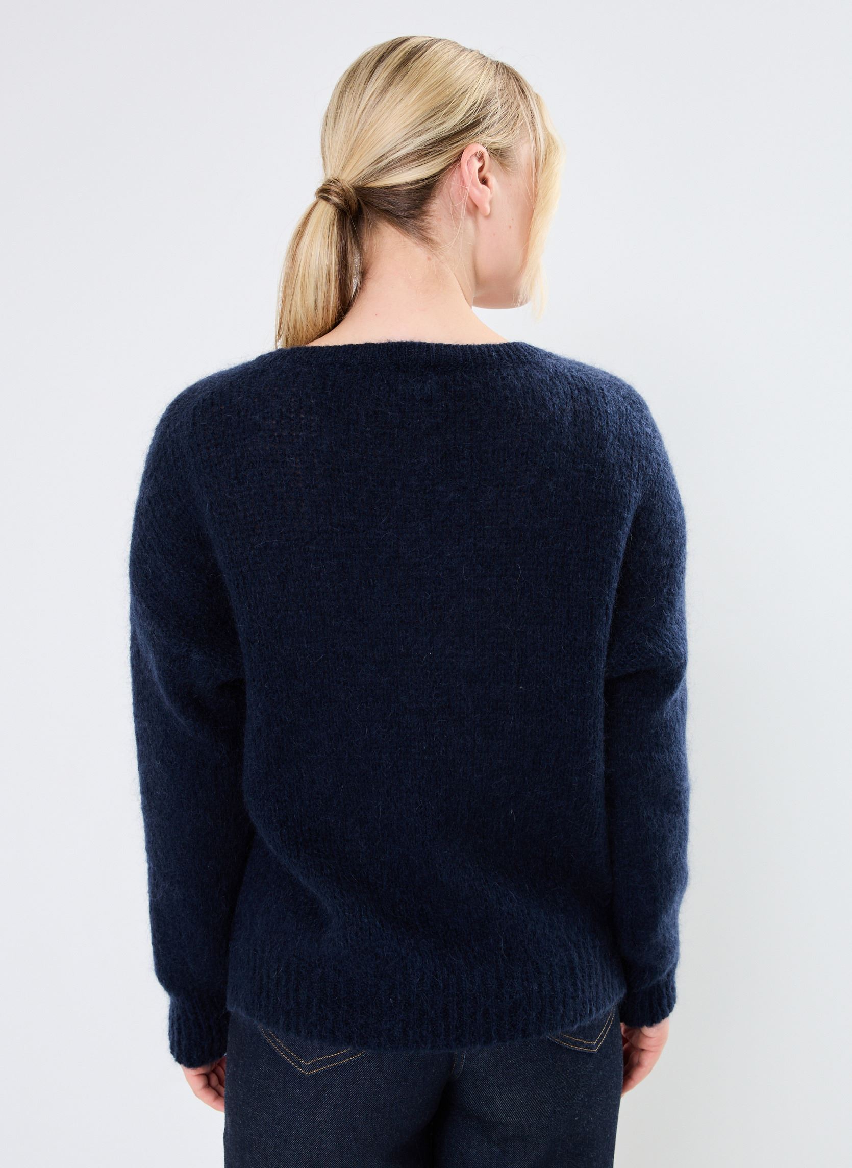 Pull Fille Old Navy, Marine à Pois Noirs, Polaire, Taille 5T, Très Bon état