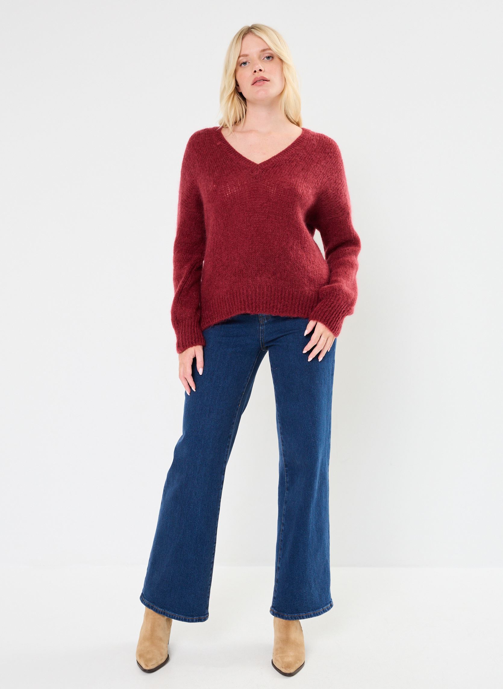 Pullover Melanie damen bordeaux La Petite Etoile Pullover Melanie damen bordeaux Fraise Ecrasee