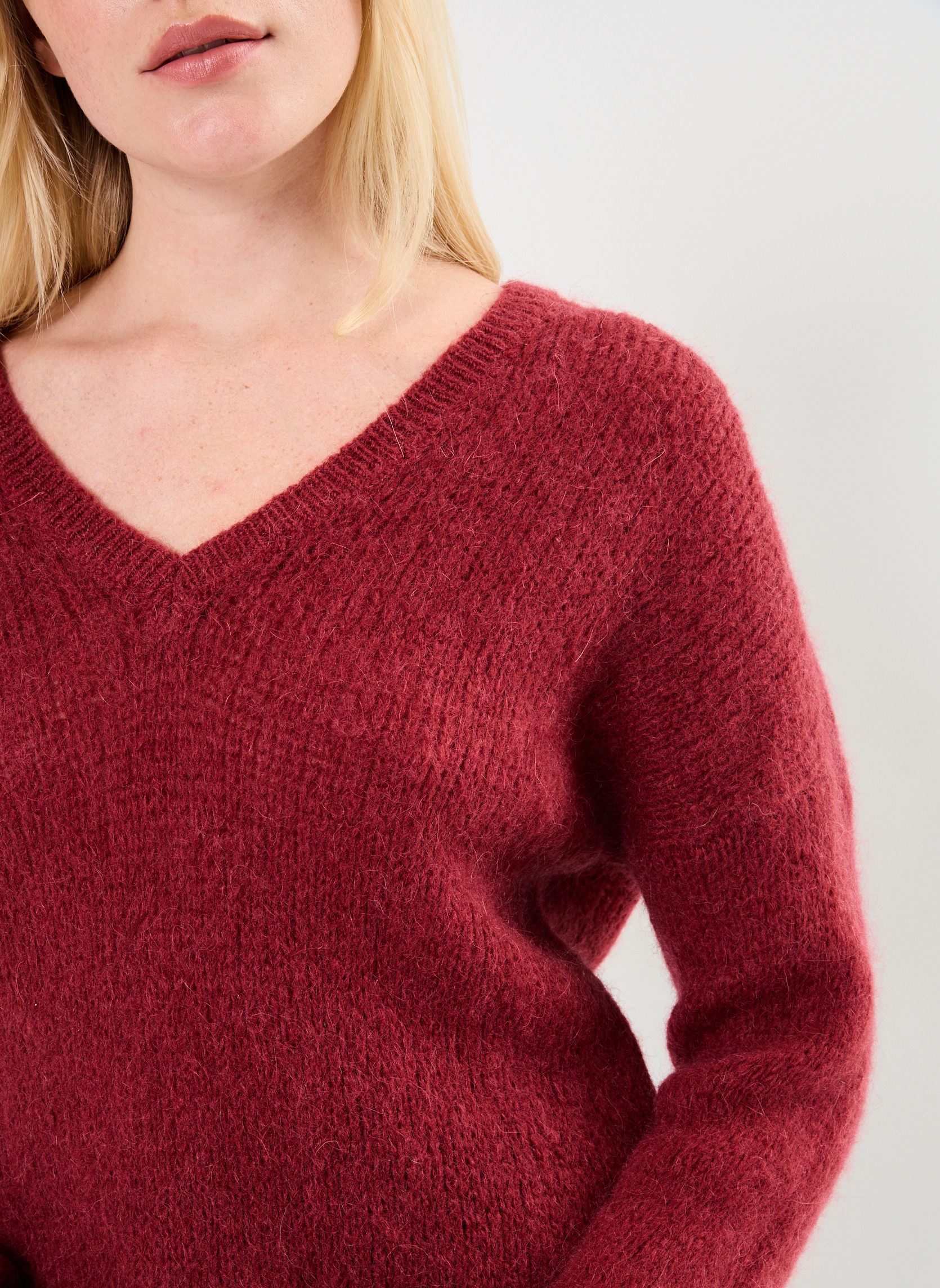 Pullover Melanie damen bordeaux La Petite Etoile Pullover Melanie damen bordeaux Fraise Ecrasee