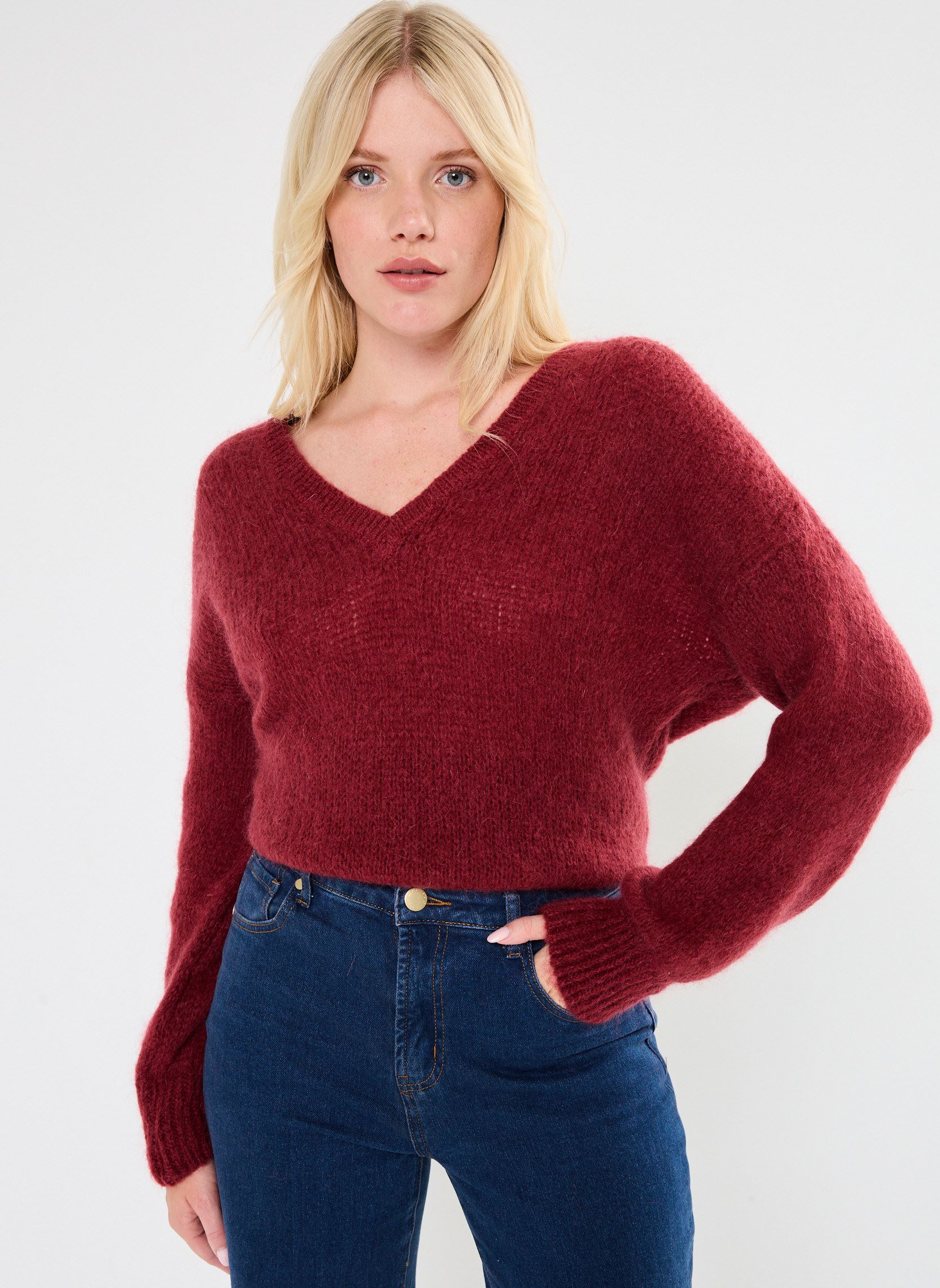 Pullover Melanie damen bordeaux La Petite Etoile Pullover Melanie damen bordeaux Fraise Ecrasee