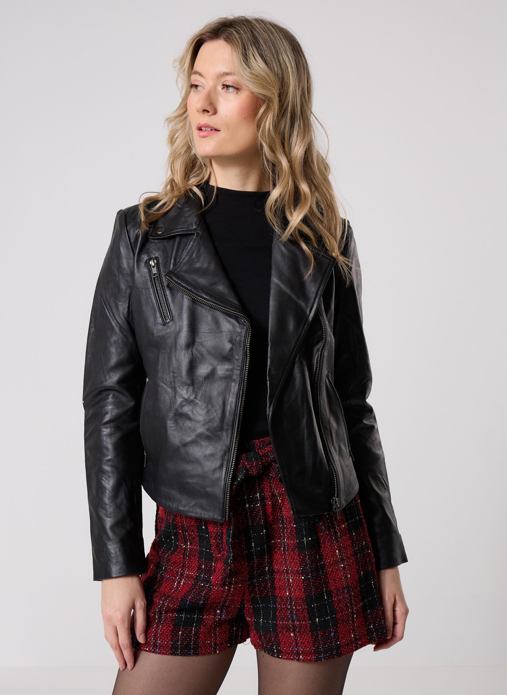 Vestes en cuir Moliere femme noir La Petite Etoile Vestes en cuir Moliere femme noir NOIR