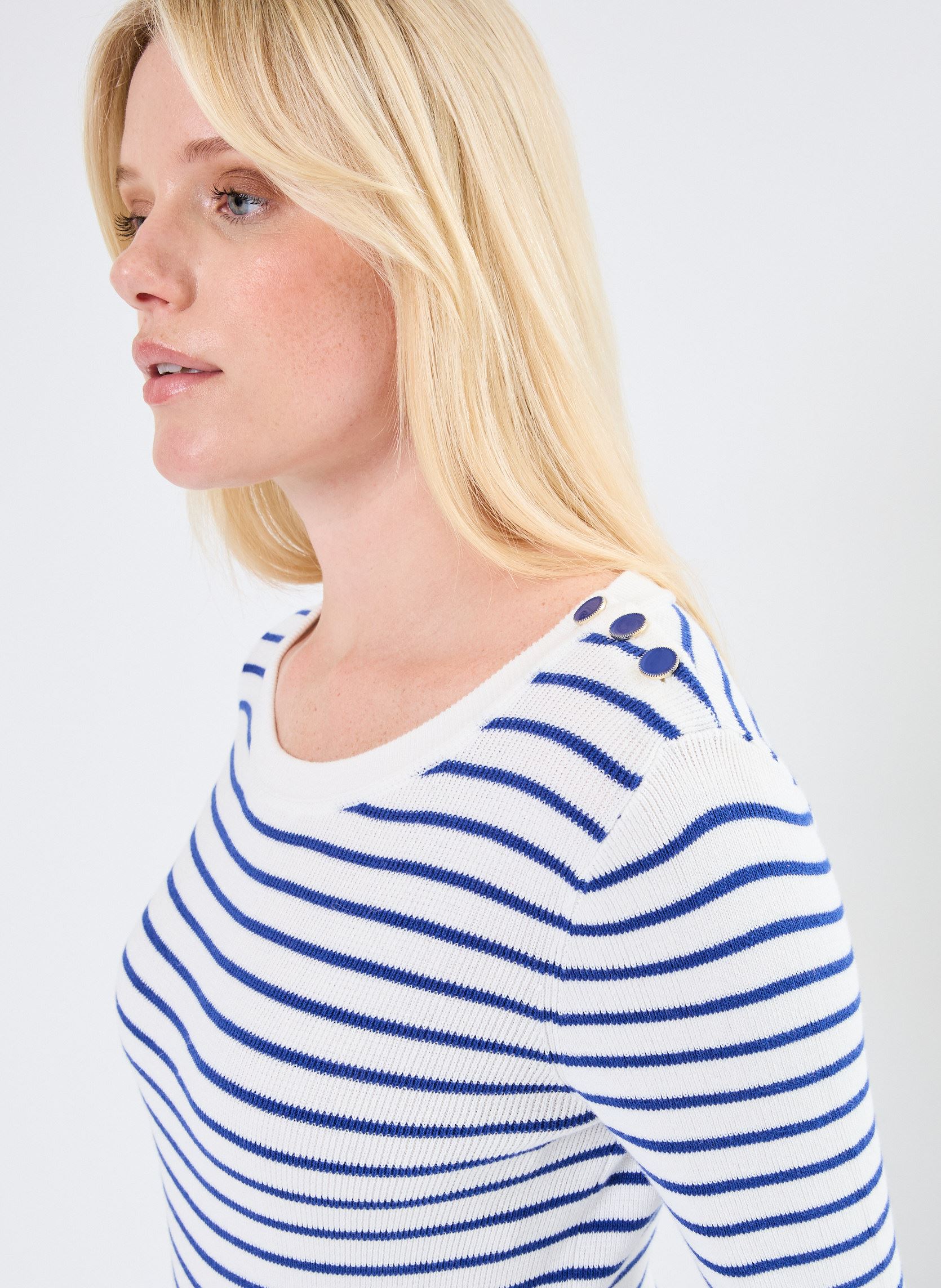 Pullover Molly damen blau La Petite Etoile Pullover Molly damen blau ECRU/BLEU