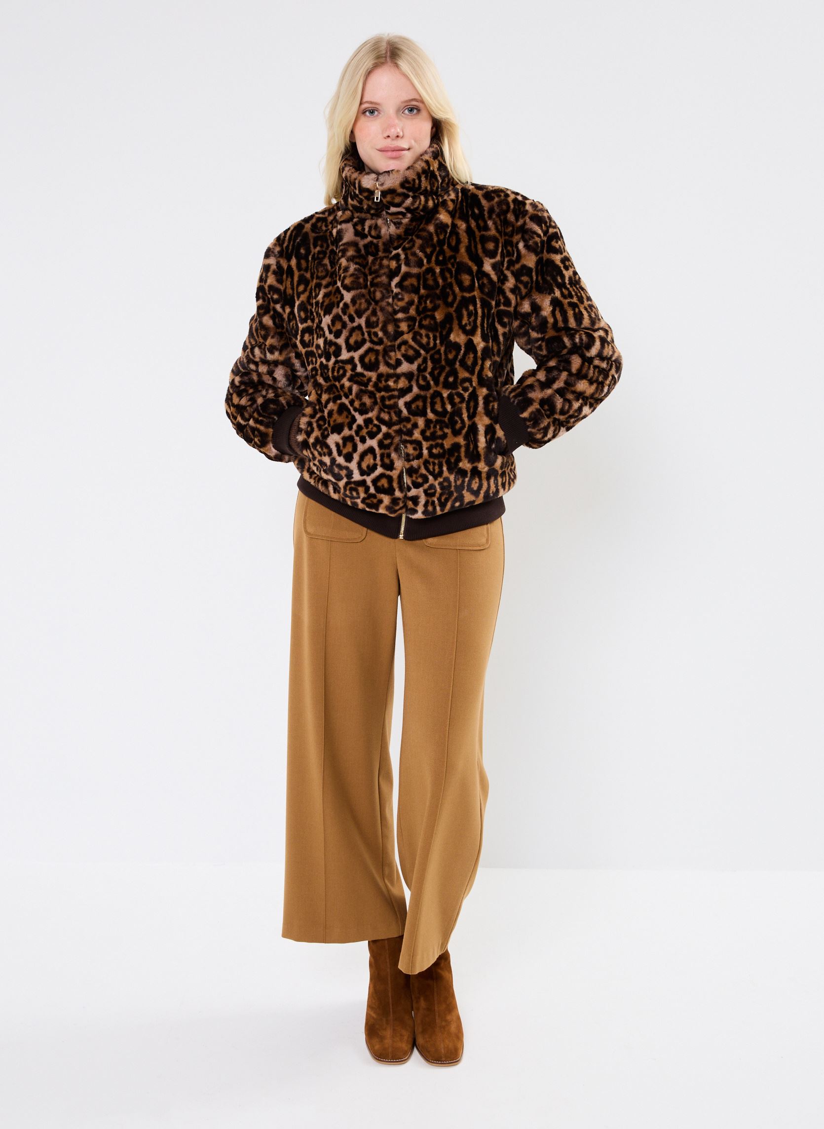 Abrigos Nancy mujer marrón La Petite Etoile Abrigos Nancy mujer marrón Leopard