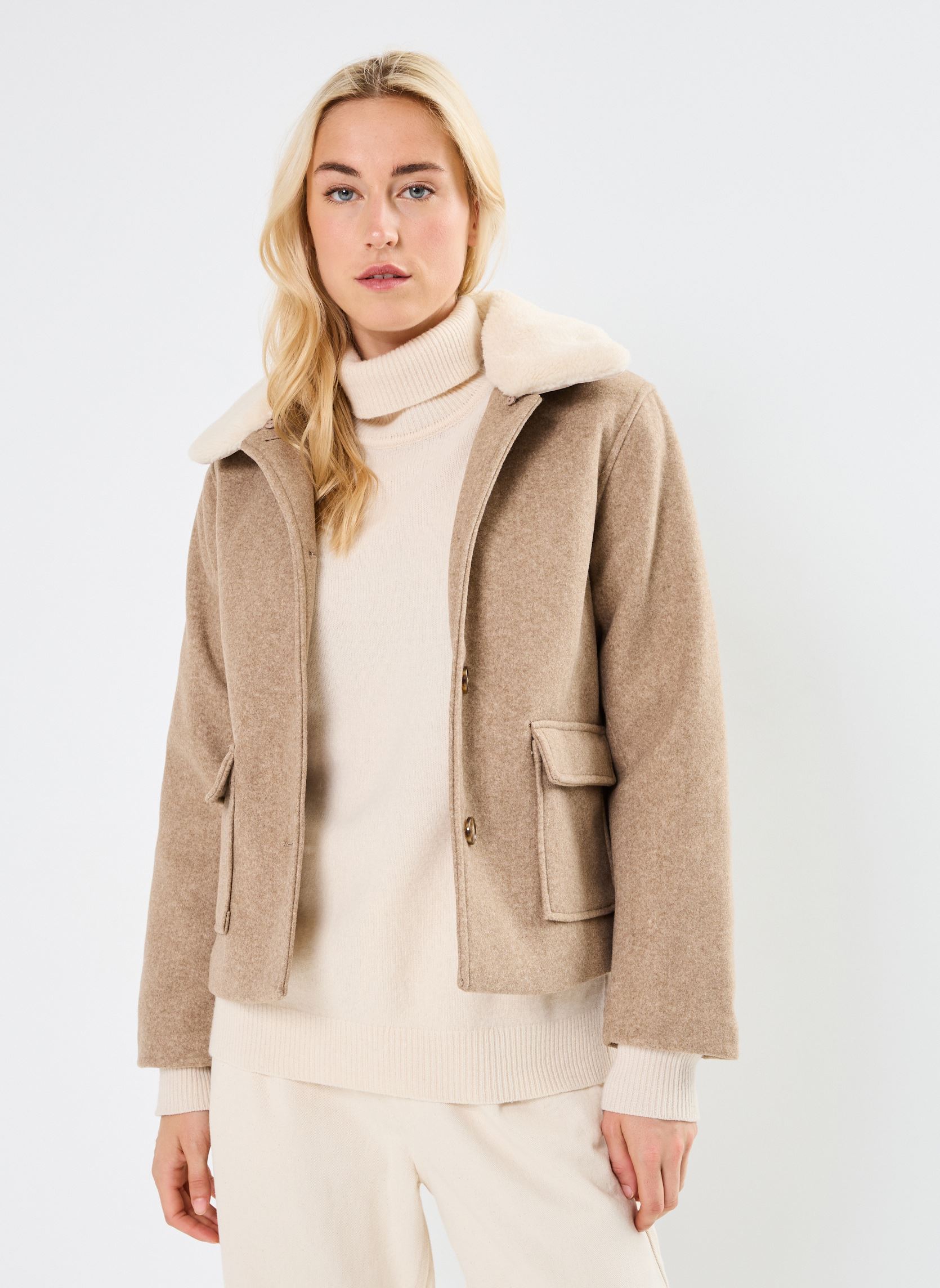 Manteaux Nattie femme beige La Petite Etoile Manteaux Nattie femme beige Beige
