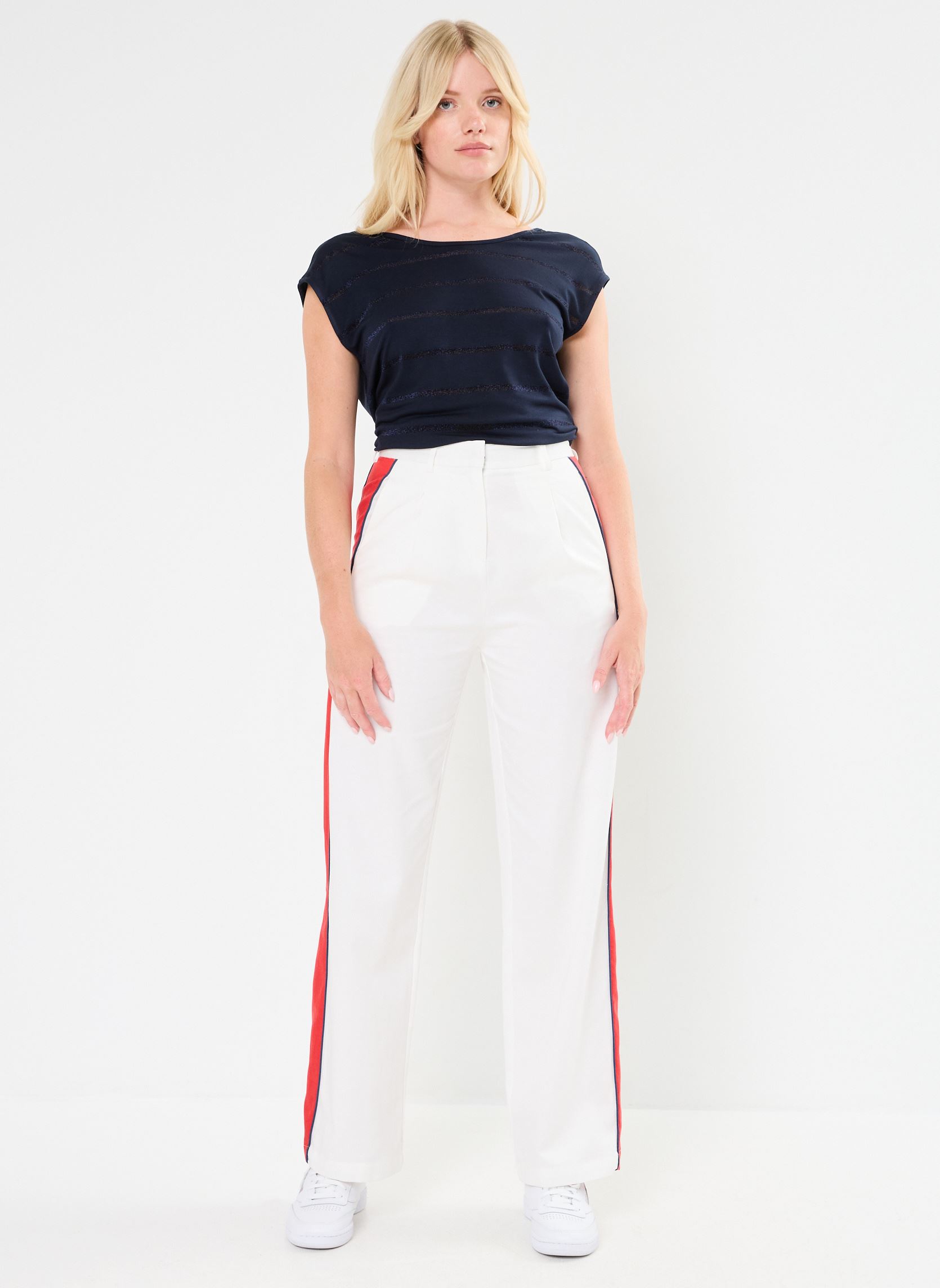 Pantaloni larghi Paige donna bianco La Petite Etoile Pantaloni larghi Paige donna bianco ECRU