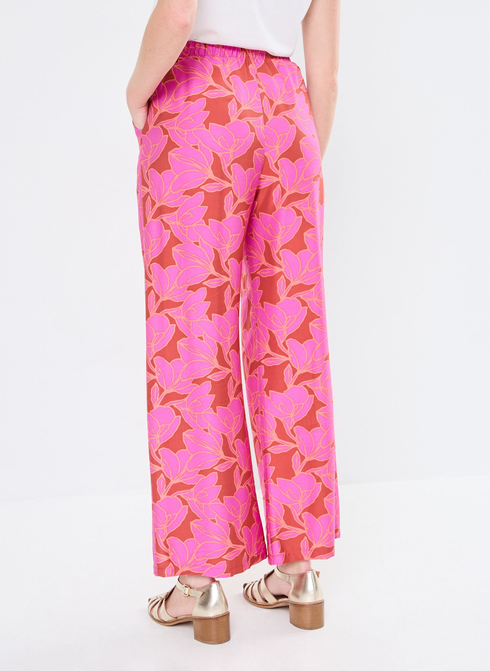Pantalons larges Perla femme blanc La Petite Etoile Pantalons larges Perla femme blanc Bicolore