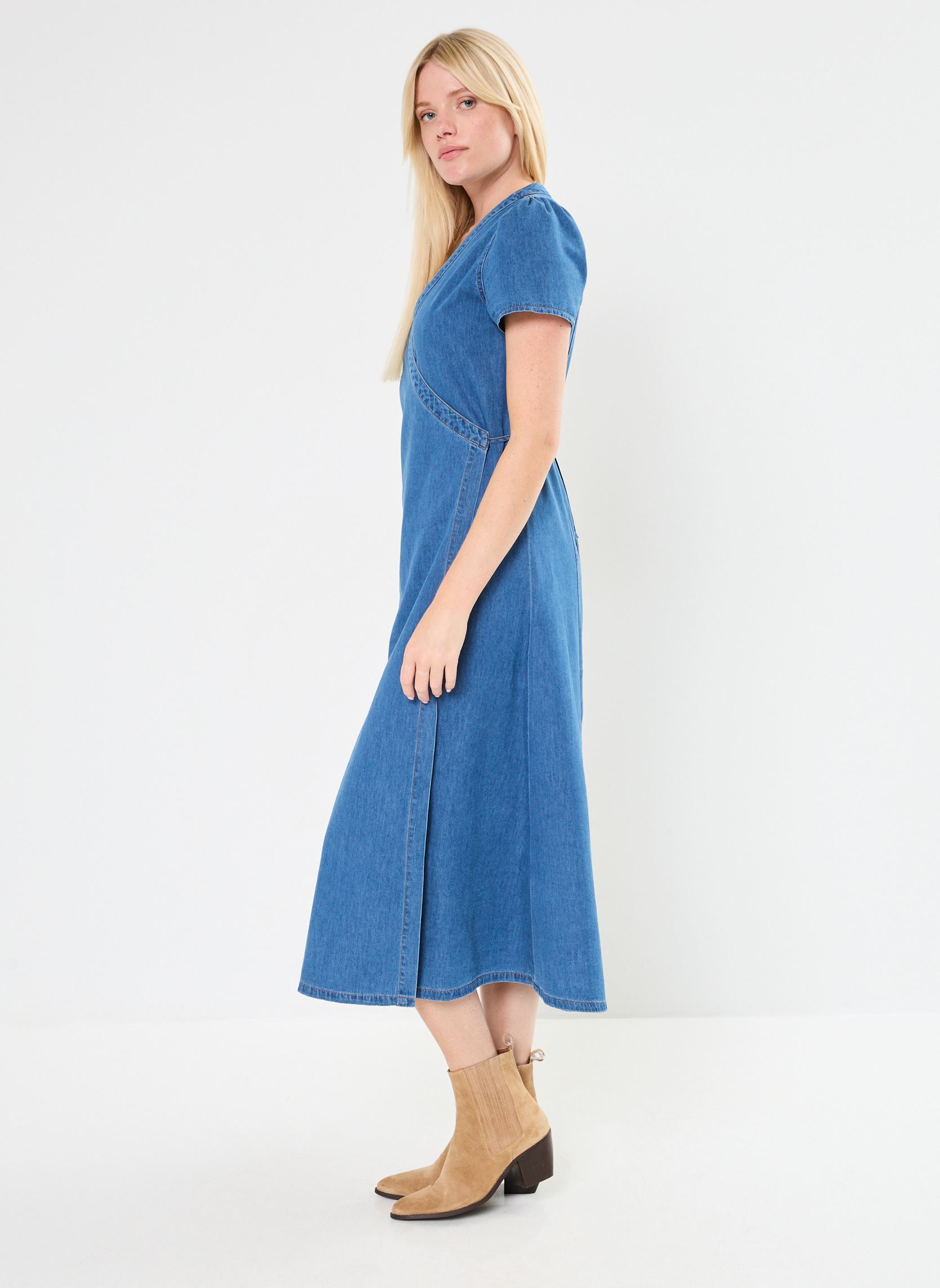 Robes longues Riley femme bleu La Petite Etoile Robes longues Riley femme bleu Wash