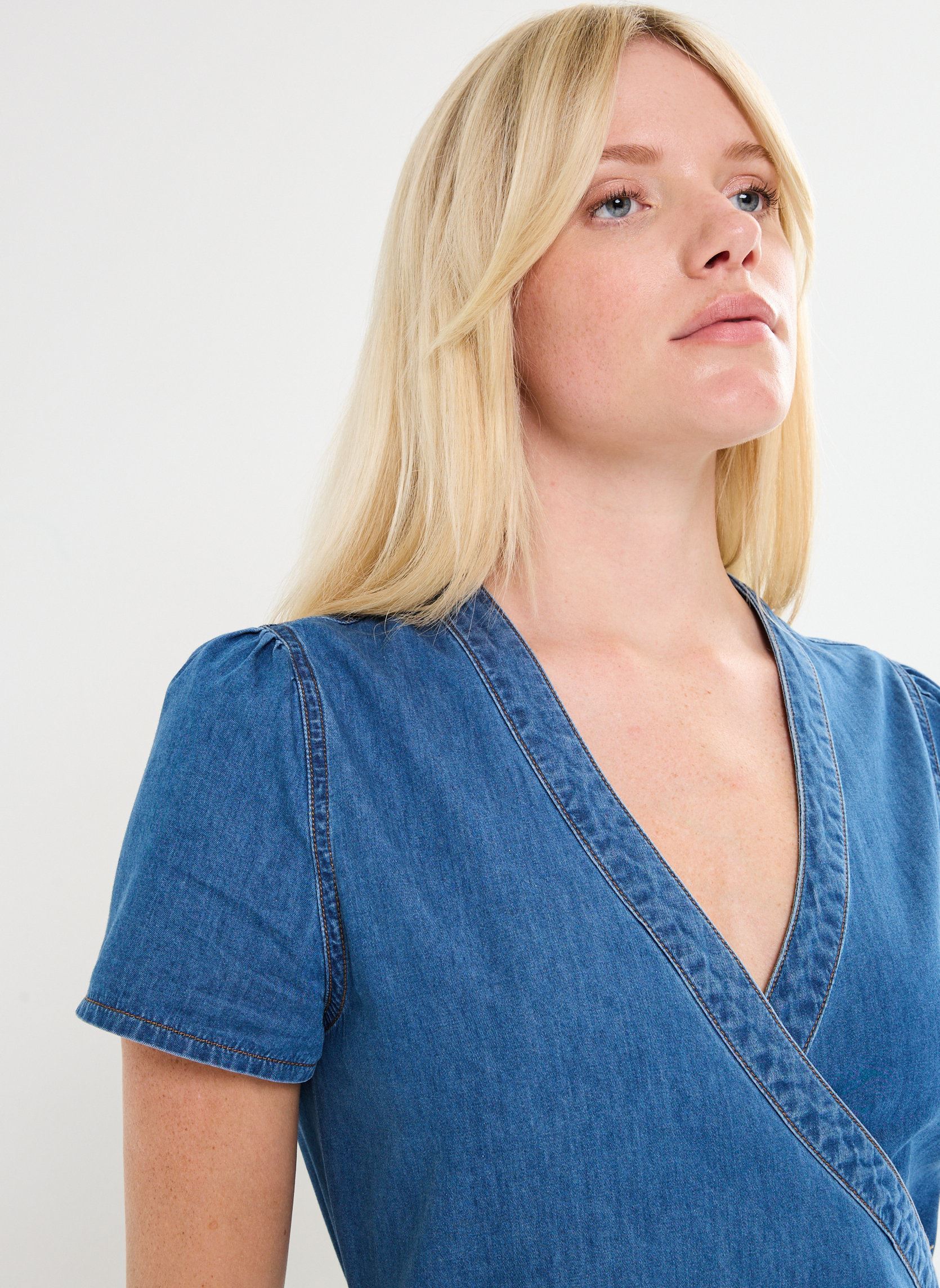Robes longues Riley femme bleu La Petite Etoile Robes longues Riley femme bleu Wash