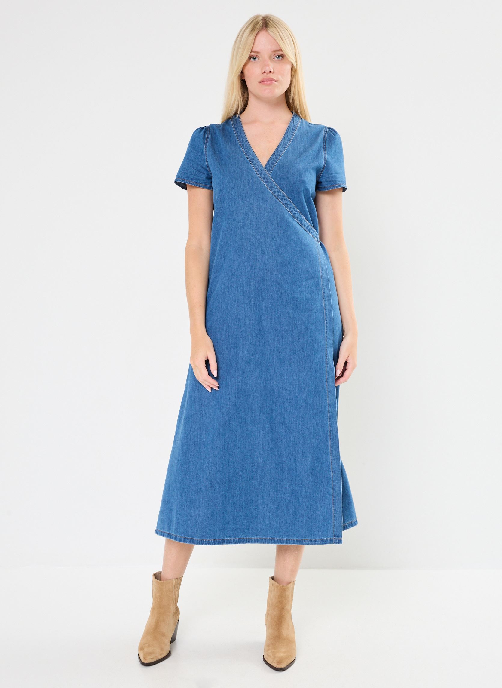 Robes longues Riley femme bleu La Petite Etoile Robes longues Riley femme bleu Wash