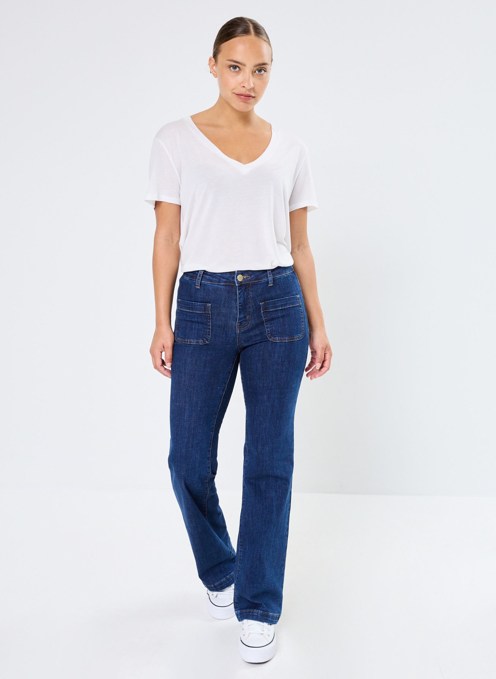 Flared Jeans Sonny damen blau La Petite Etoile Flared Jeans Sonny damen blau WASH