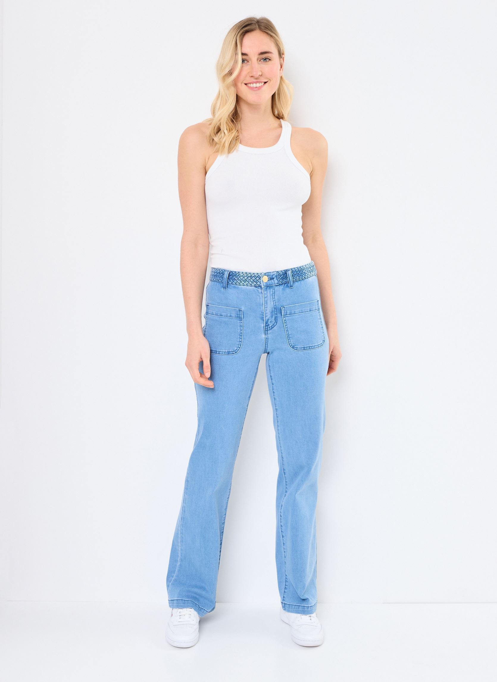 Flared jeans Sonny dames blauw La Petite Etoile Flared jeans Sonny dames blauw Stone
