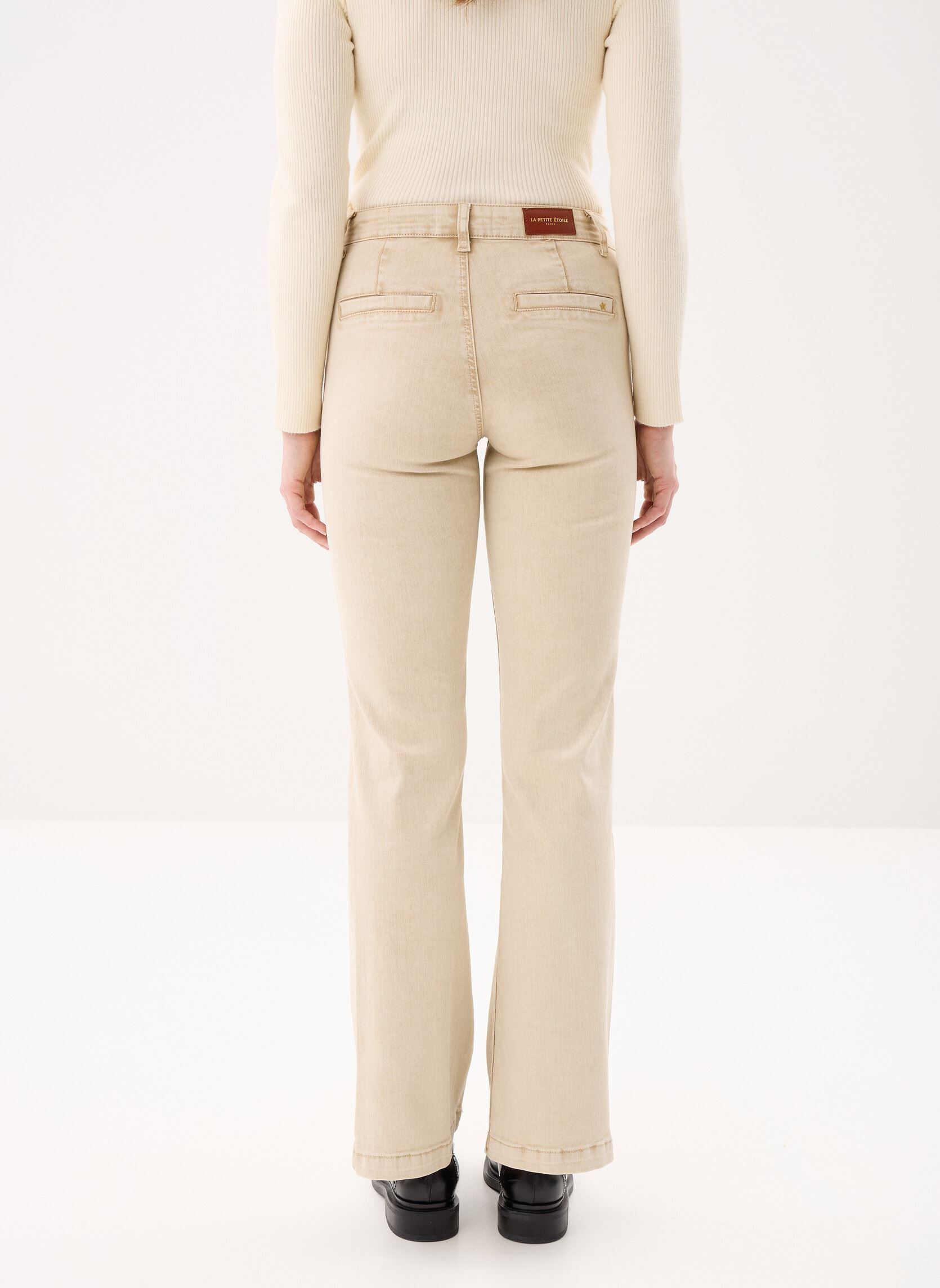 Flared Jeans Sonny damen beige La Petite Etoile Flared Jeans Sonny damen beige BEIGE