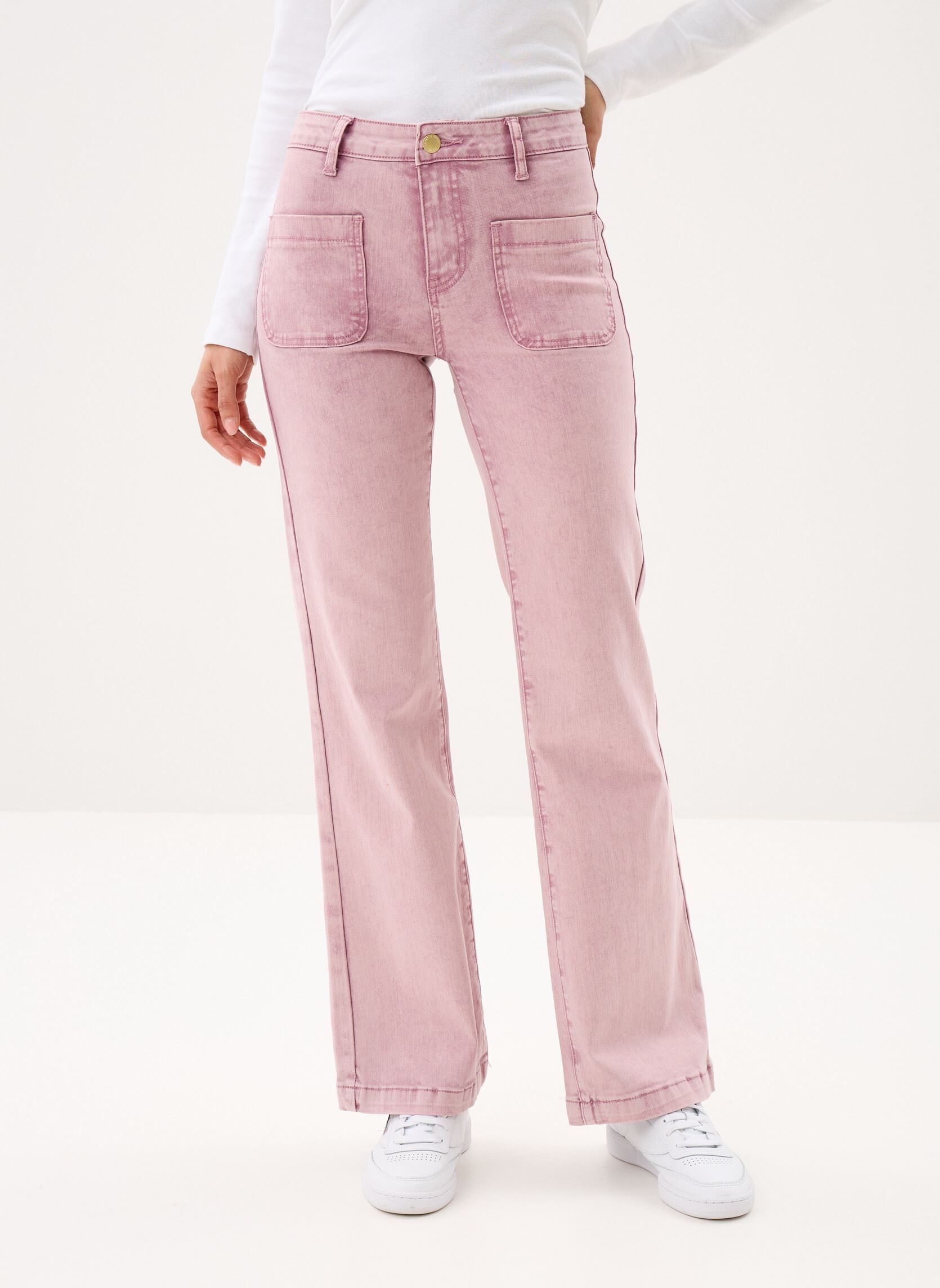Jeans flare Sonny femme rose La Petite Etoile Jeans flare Sonny femme rose ROSE