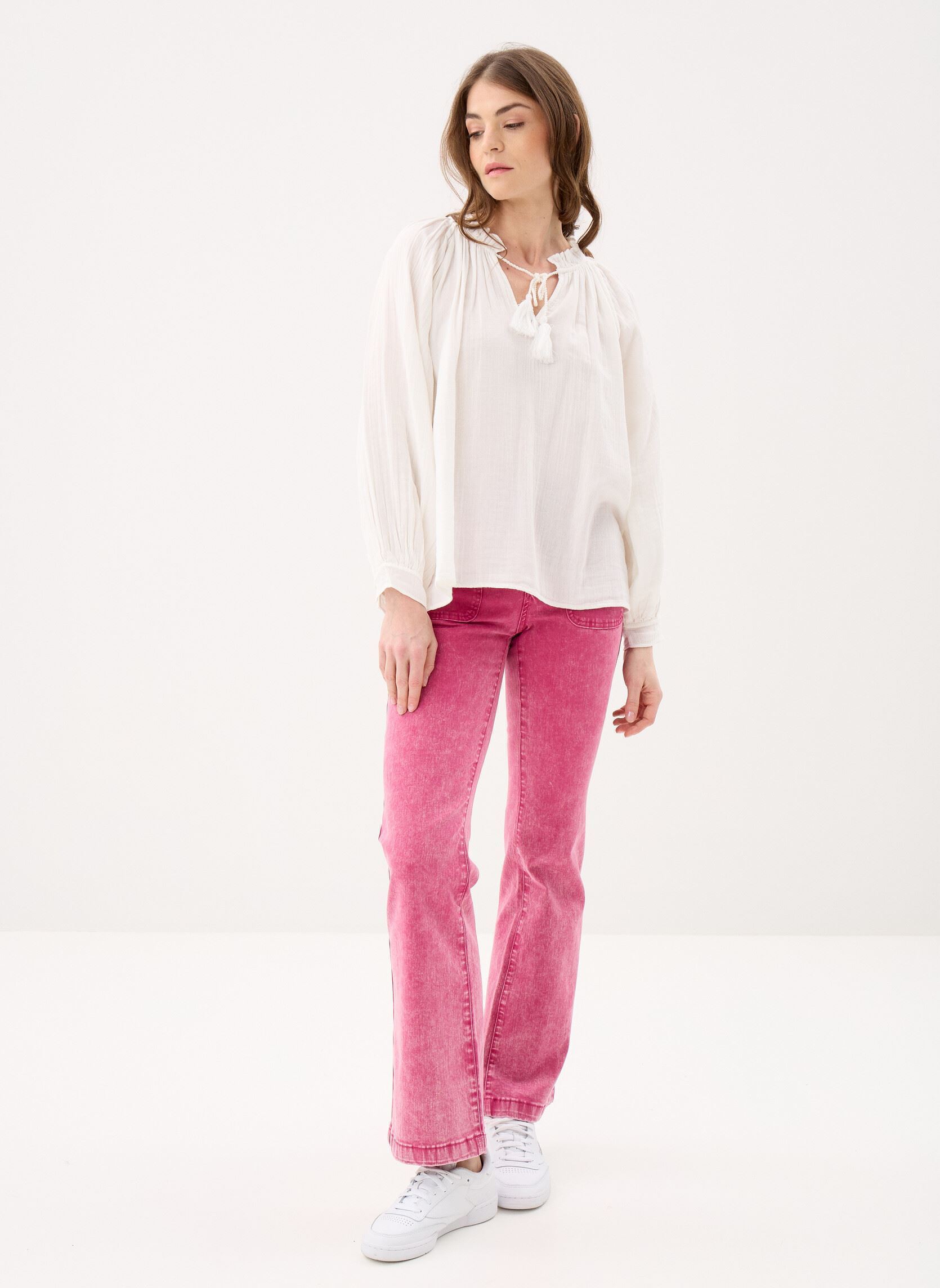 Flared Jeans Sonny damen rosa La Petite Etoile Flared Jeans Sonny damen rosa FRAMBOISE