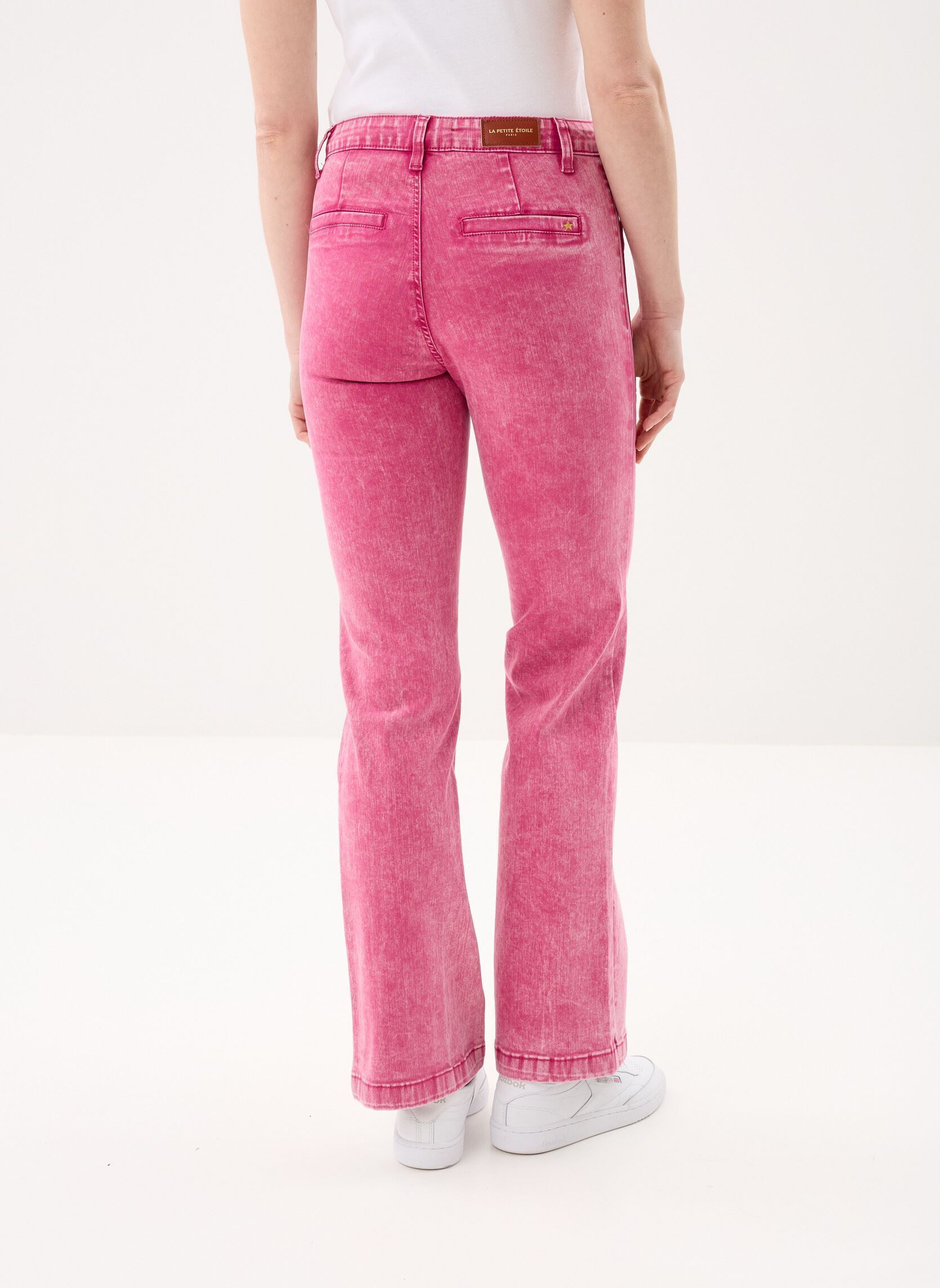 Flared Jeans Sonny damen rosa La Petite Etoile Flared Jeans Sonny damen rosa FRAMBOISE