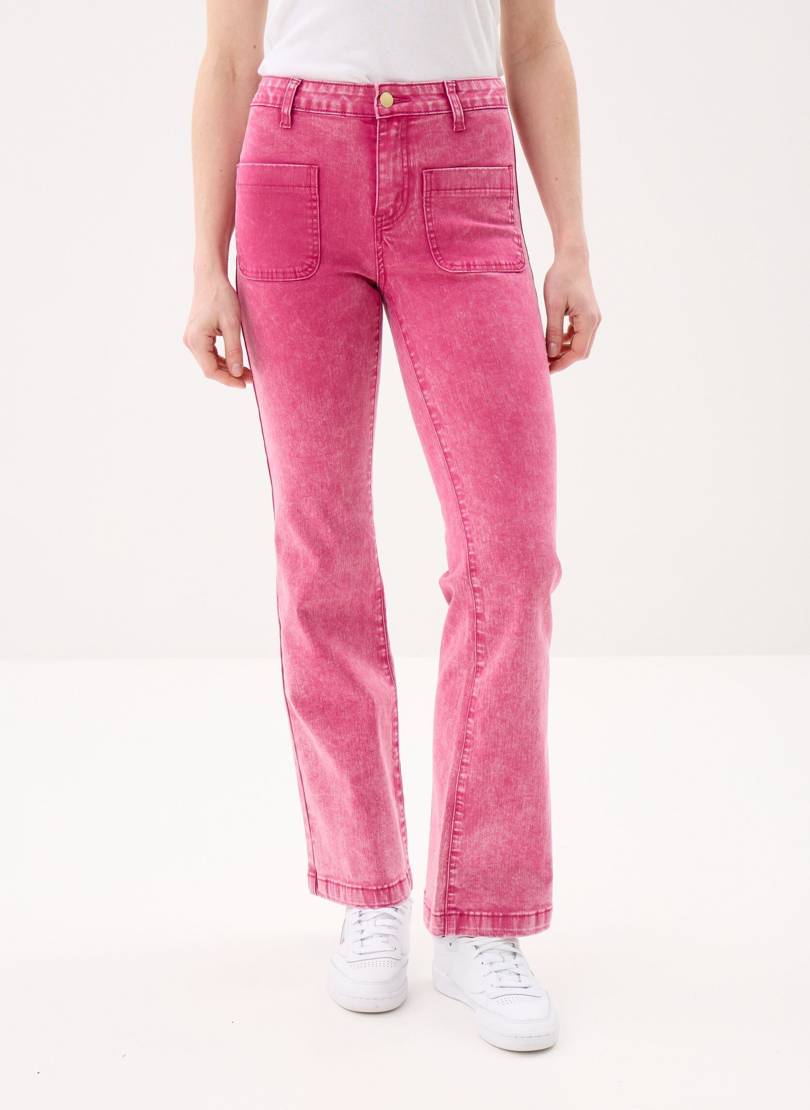 Flared Jeans Sonny damen rosa La Petite Etoile Flared Jeans Sonny damen rosa FRAMBOISE