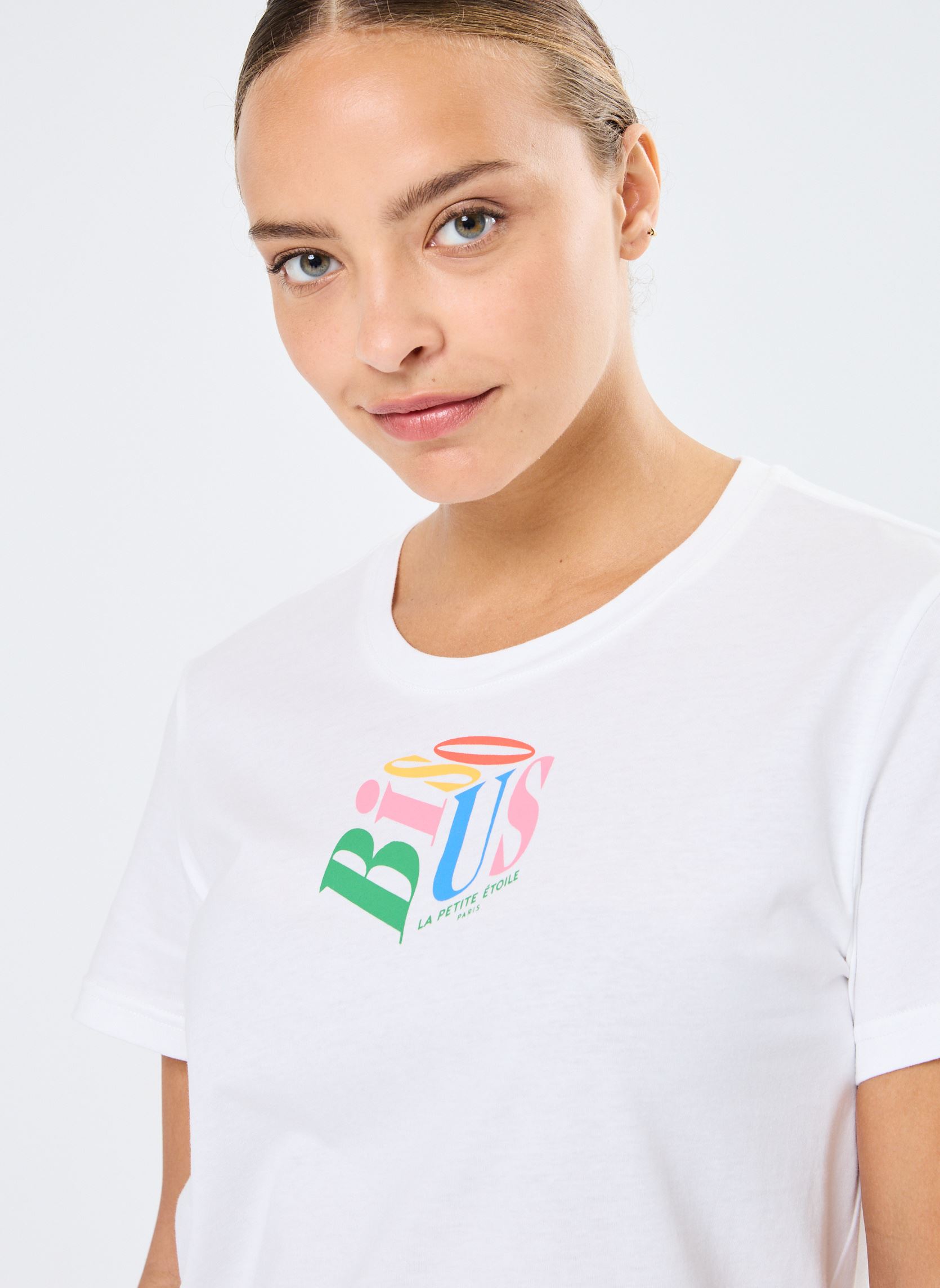 Tee-shirts manches courtes Tara femme blanc La Petite Etoile Tee-shirts manches courtes Tara femme blanc Blanc