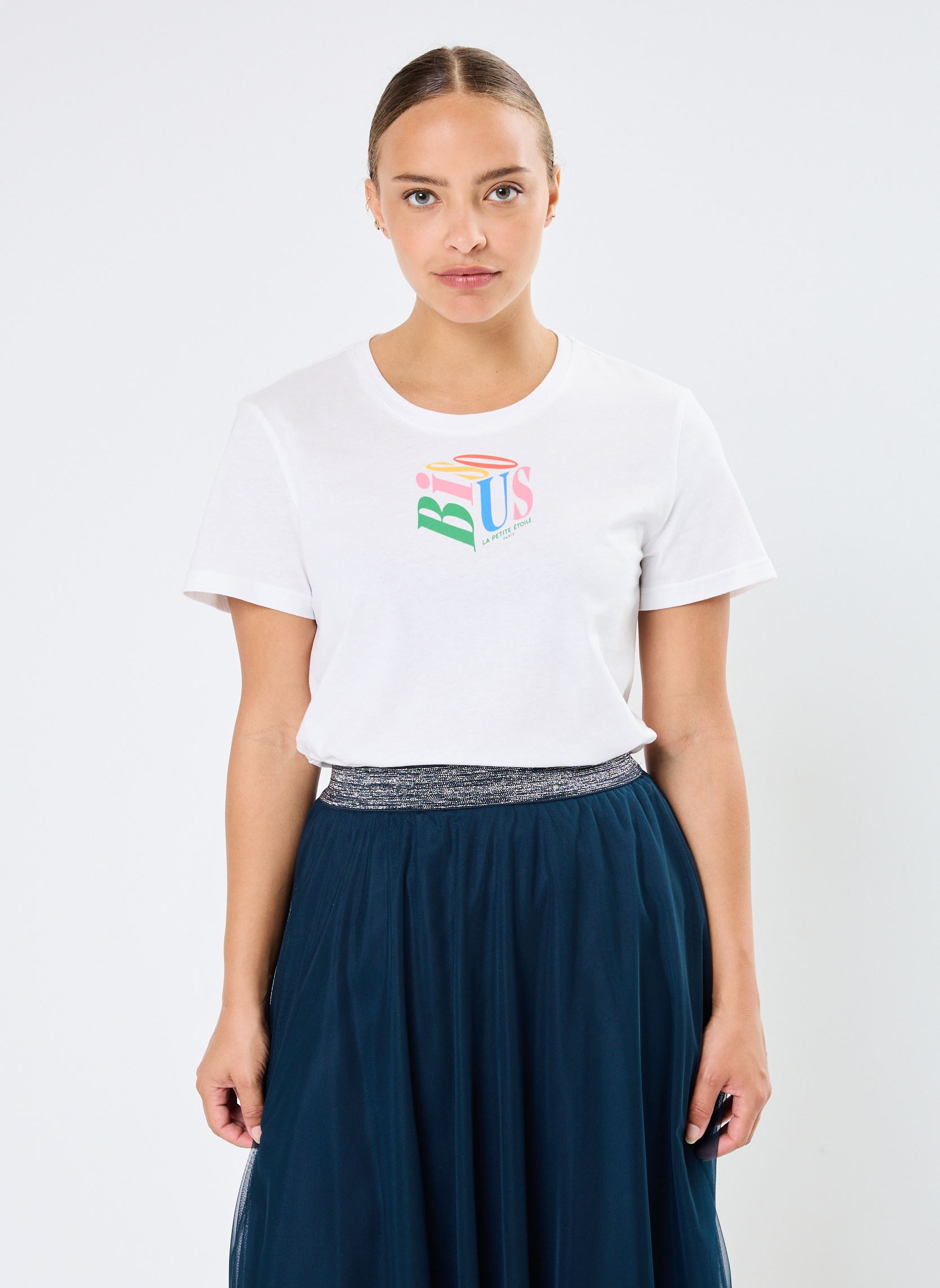 Tee-shirts manches courtes Tara femme blanc La Petite Etoile Tee-shirts manches courtes Tara femme blanc Blanc