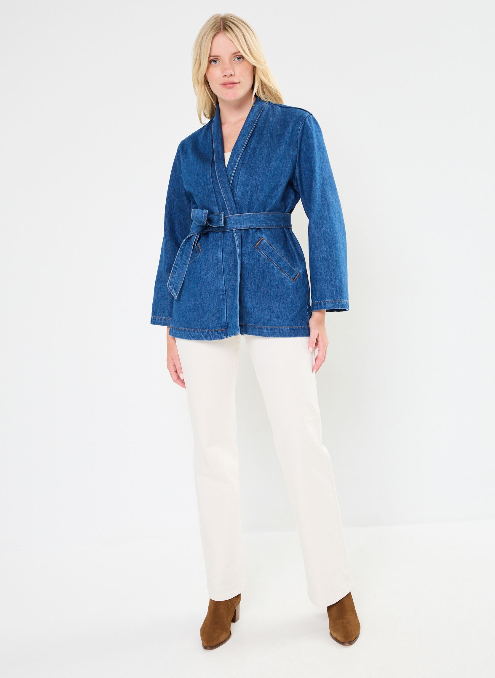 Vestes en jean Vera femme bleu La Petite Etoile Vestes en jean Vera femme bleu Wash