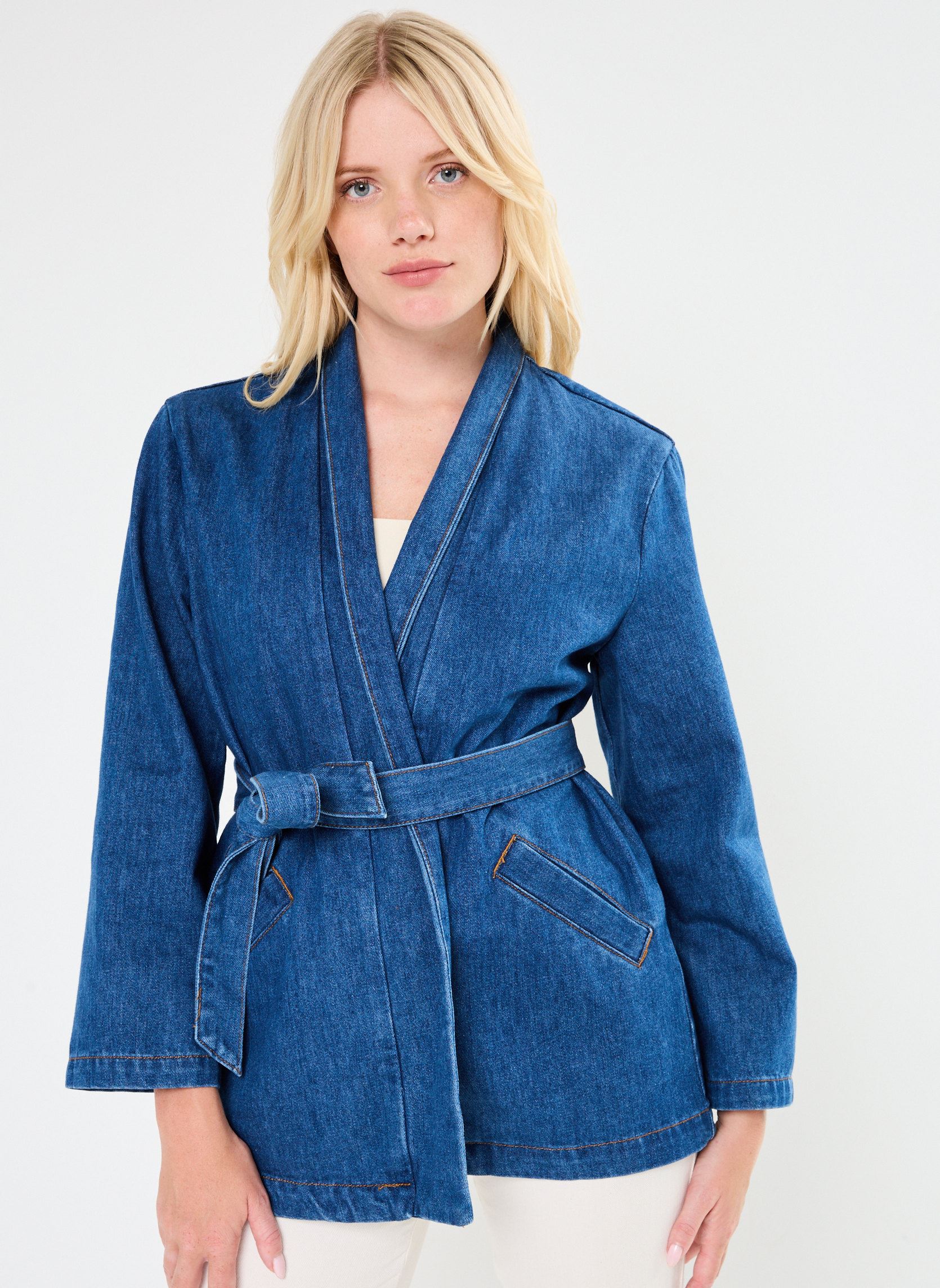 Vestes en jean Vera femme bleu La Petite Etoile Vestes en jean Vera femme bleu Wash