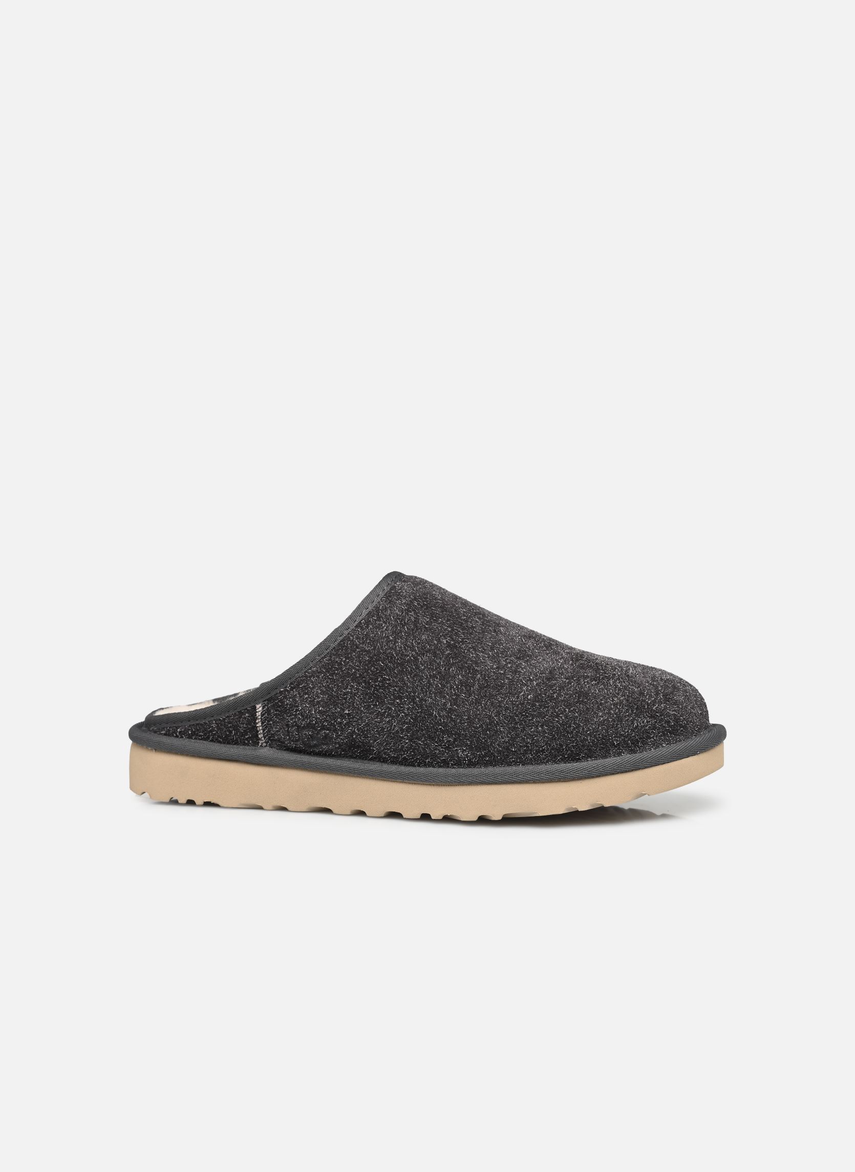 Hausschuhe M CLASSIC SLIP-ON SHAGGY SUEDE herren grau UGG Hausschuhe M CLASSIC SLIP-ON SHAGGY SUEDE herren grau DARK GREY