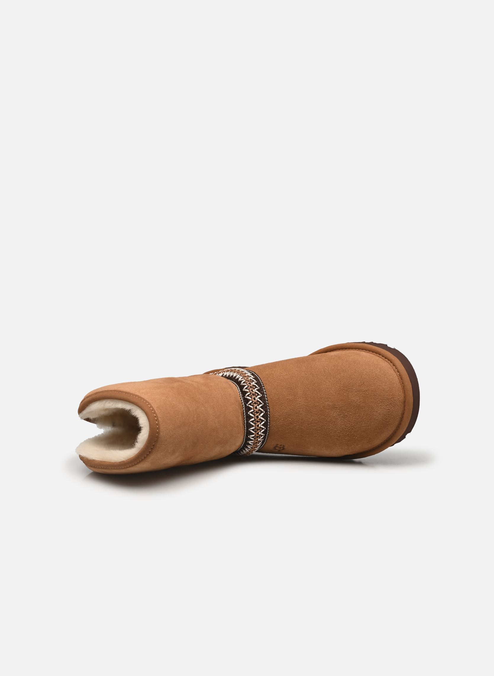 Gefütterte Stiefeletten W CLASSIC SHORT CRESCENT damen braun UGG Gefütterte Stiefeletten W CLASSIC SHORT CRESCENT damen braun CHESTNUT