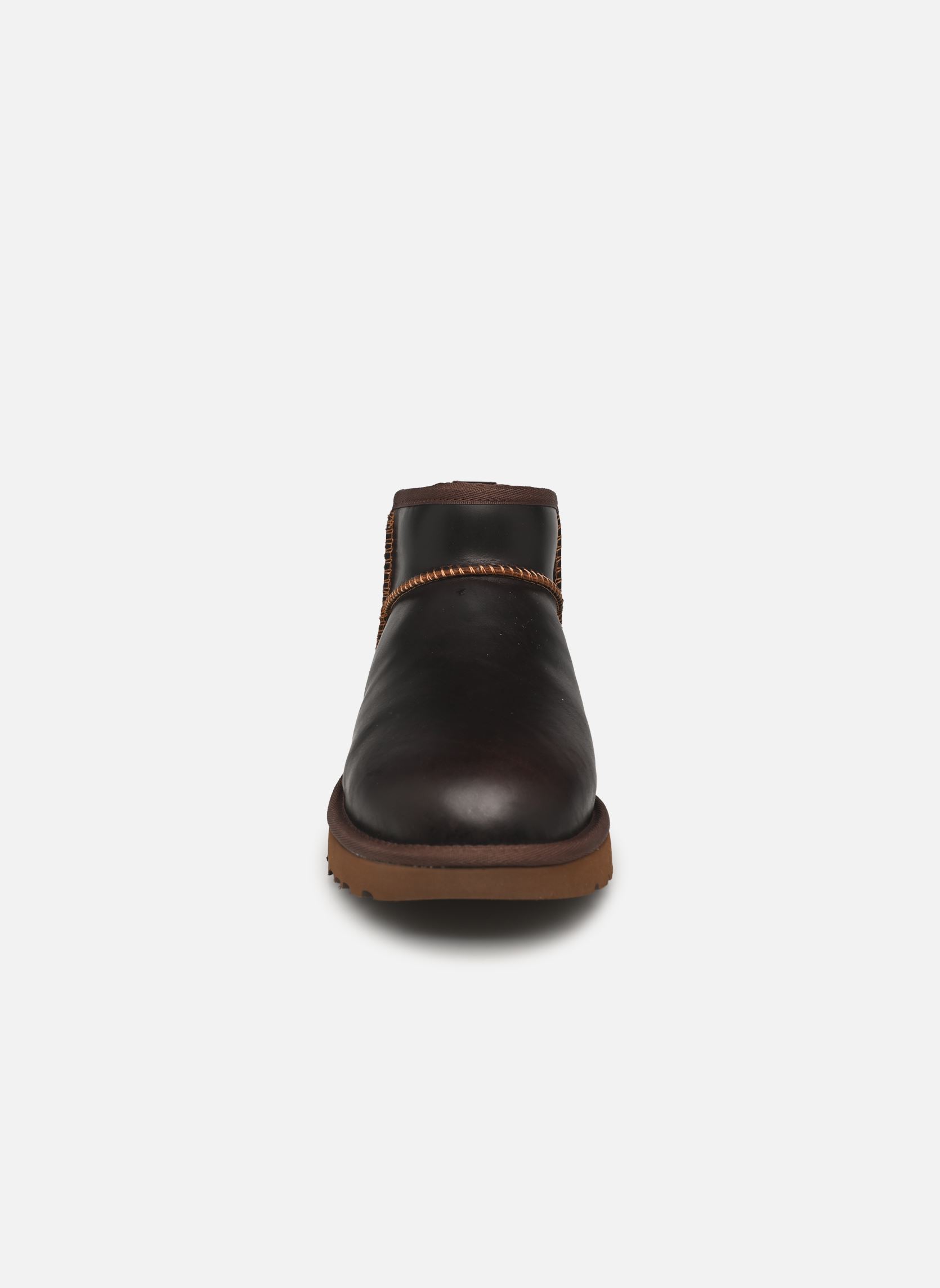 Gefütterte Stiefeletten W CLASSIC ULTRA MINI LTHR REGEN damen braun UGG Gefütterte Stiefeletten W CLASSIC ULTRA MINI LTHR REGEN damen braun IRONWOOD