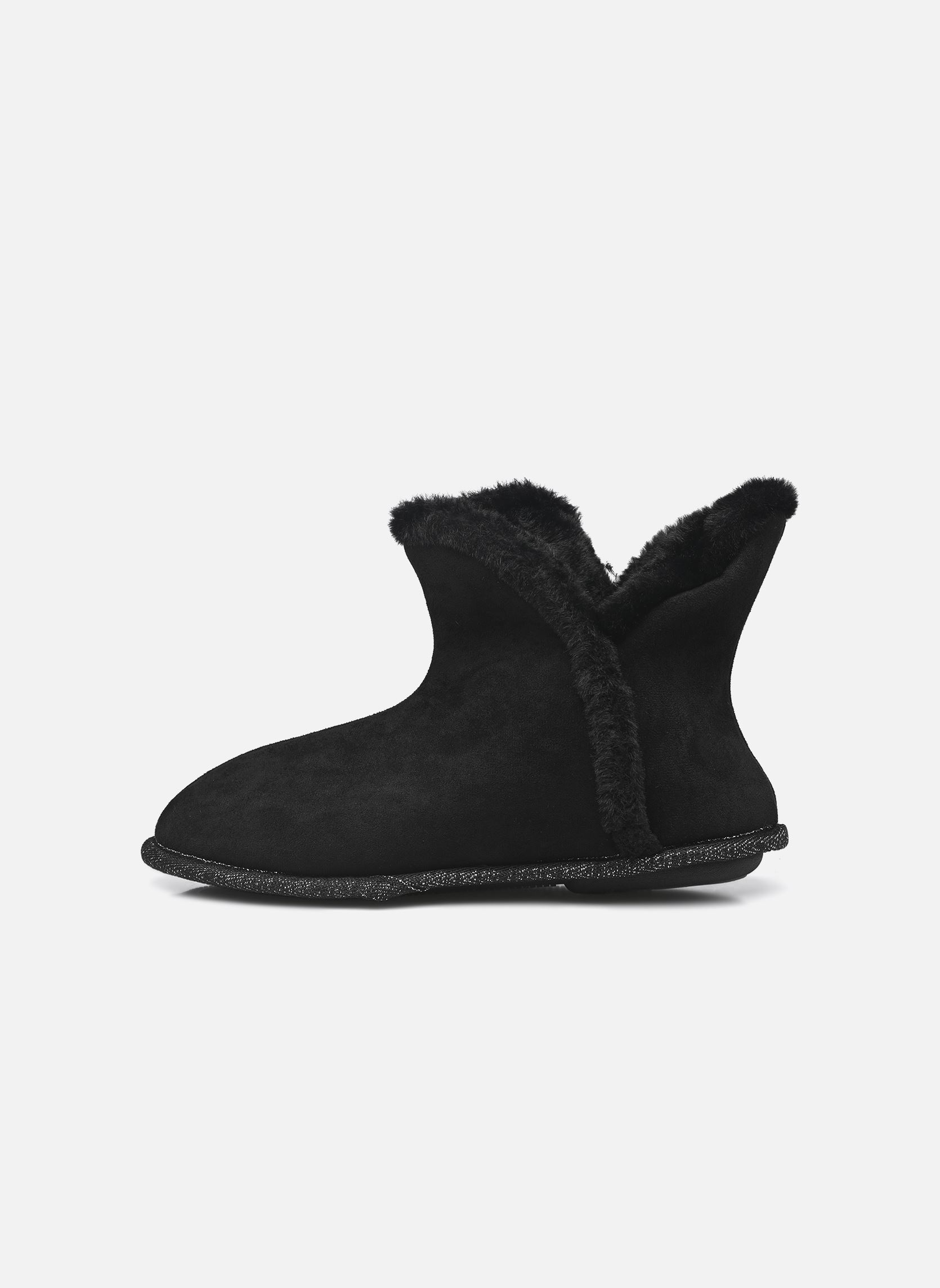 Chaussons Bottillon - Suedine et Fourrure femme noir Isotoner Chaussons Bottillon - Suedine et Fourrure femme noir NOIR