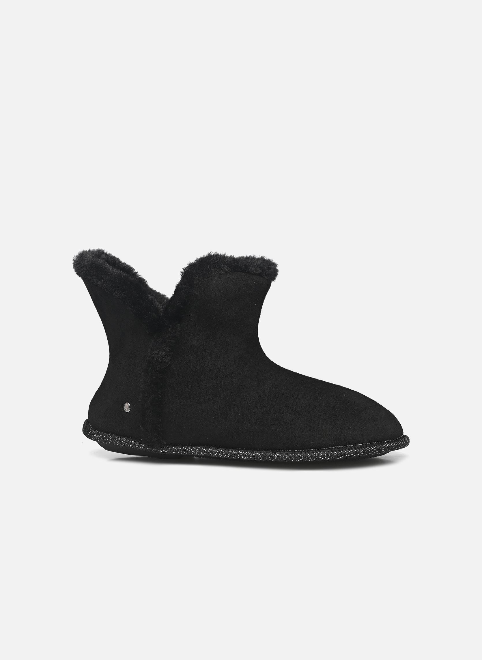 Chaussons Bottillon - Suedine et Fourrure femme noir Isotoner Chaussons Bottillon - Suedine et Fourrure femme noir NOIR