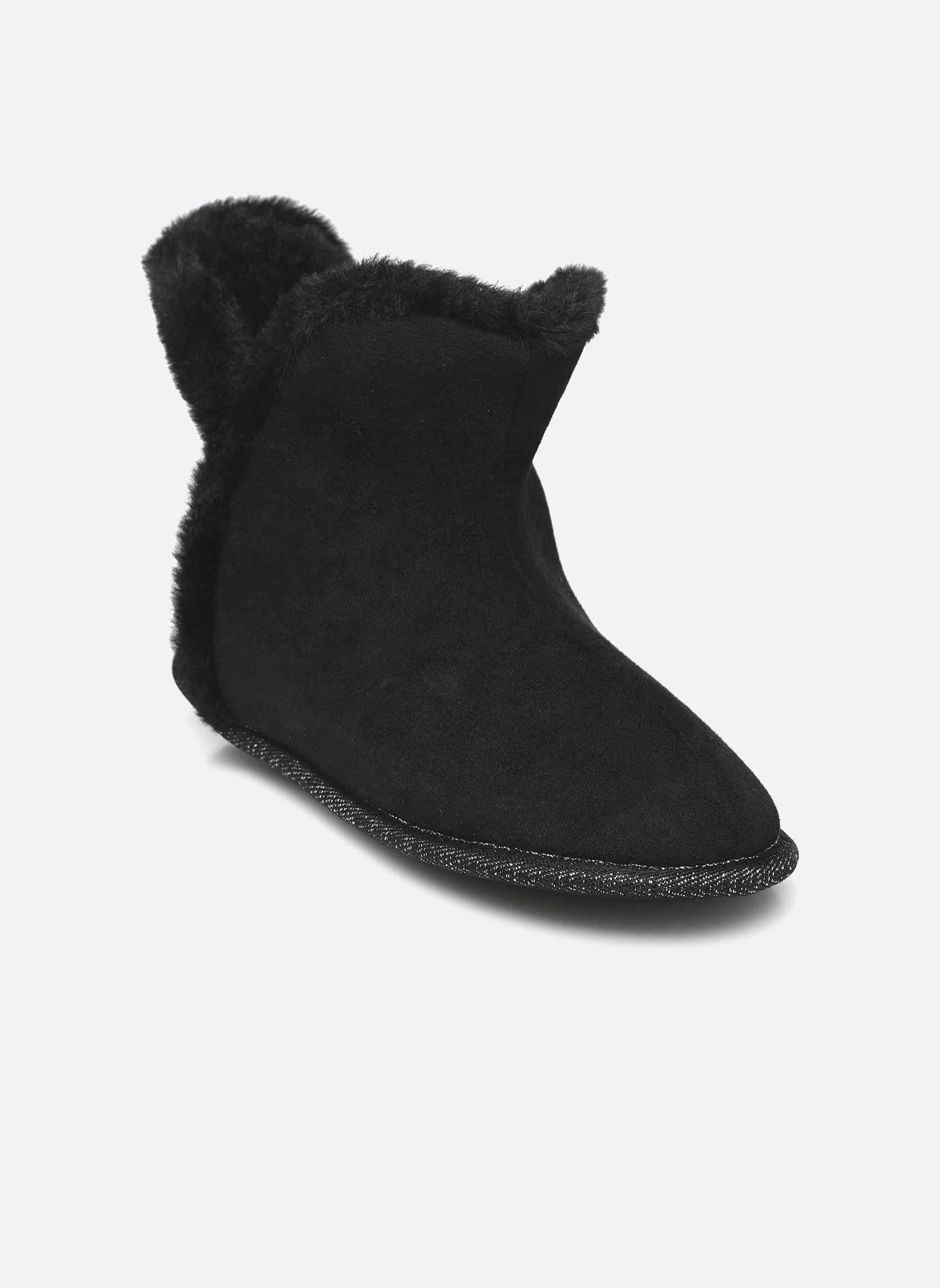Chaussons Bottillon - Suedine et Fourrure femme noir Isotoner Chaussons Bottillon - Suedine et Fourrure femme noir NOIR