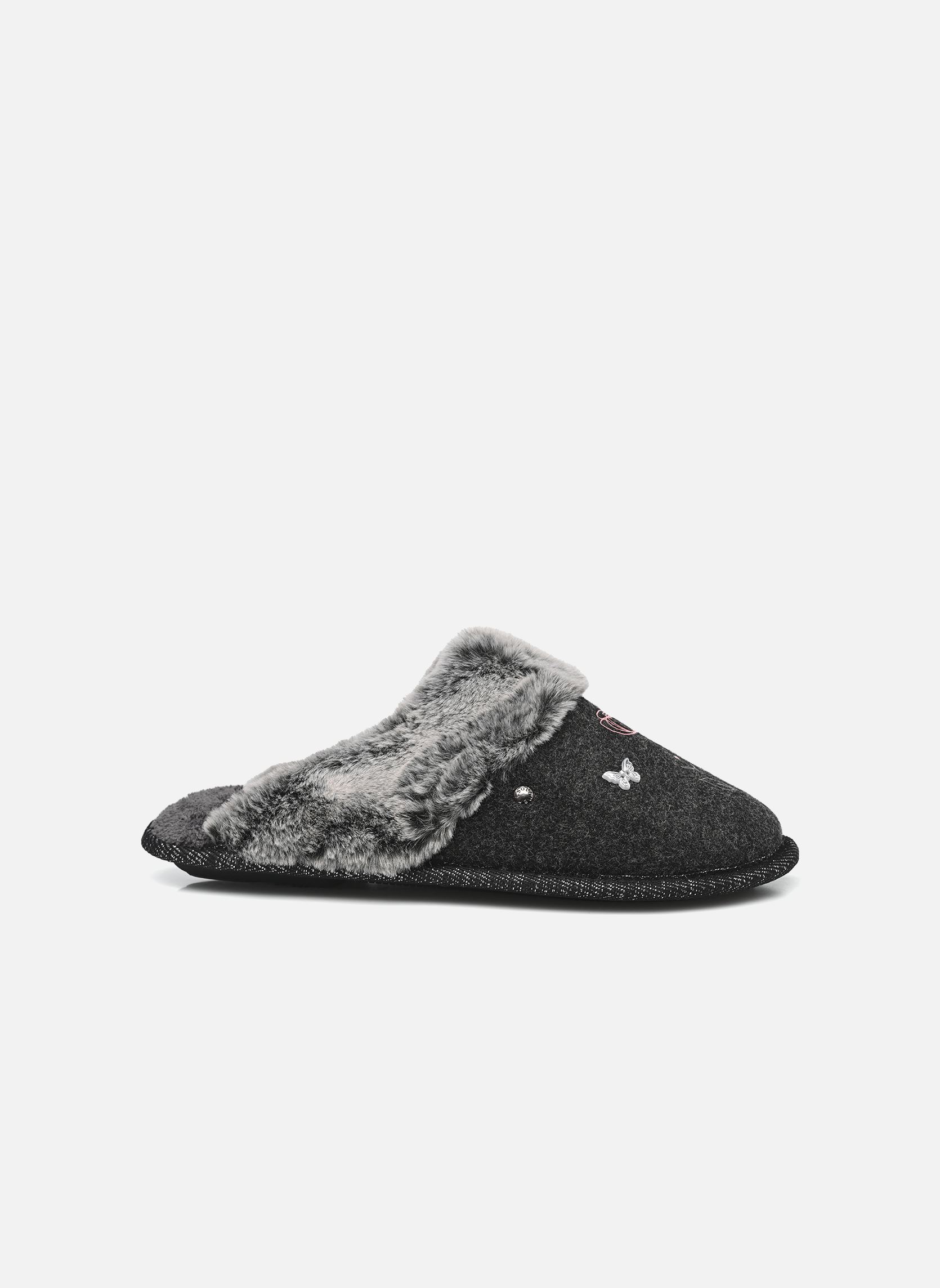 Hausschuhe Mule Plate - Feutrine - Dessin Femme damen grau Isotoner Hausschuhe Mule Plate - Feutrine - Dessin Femme damen grau Gris Chine