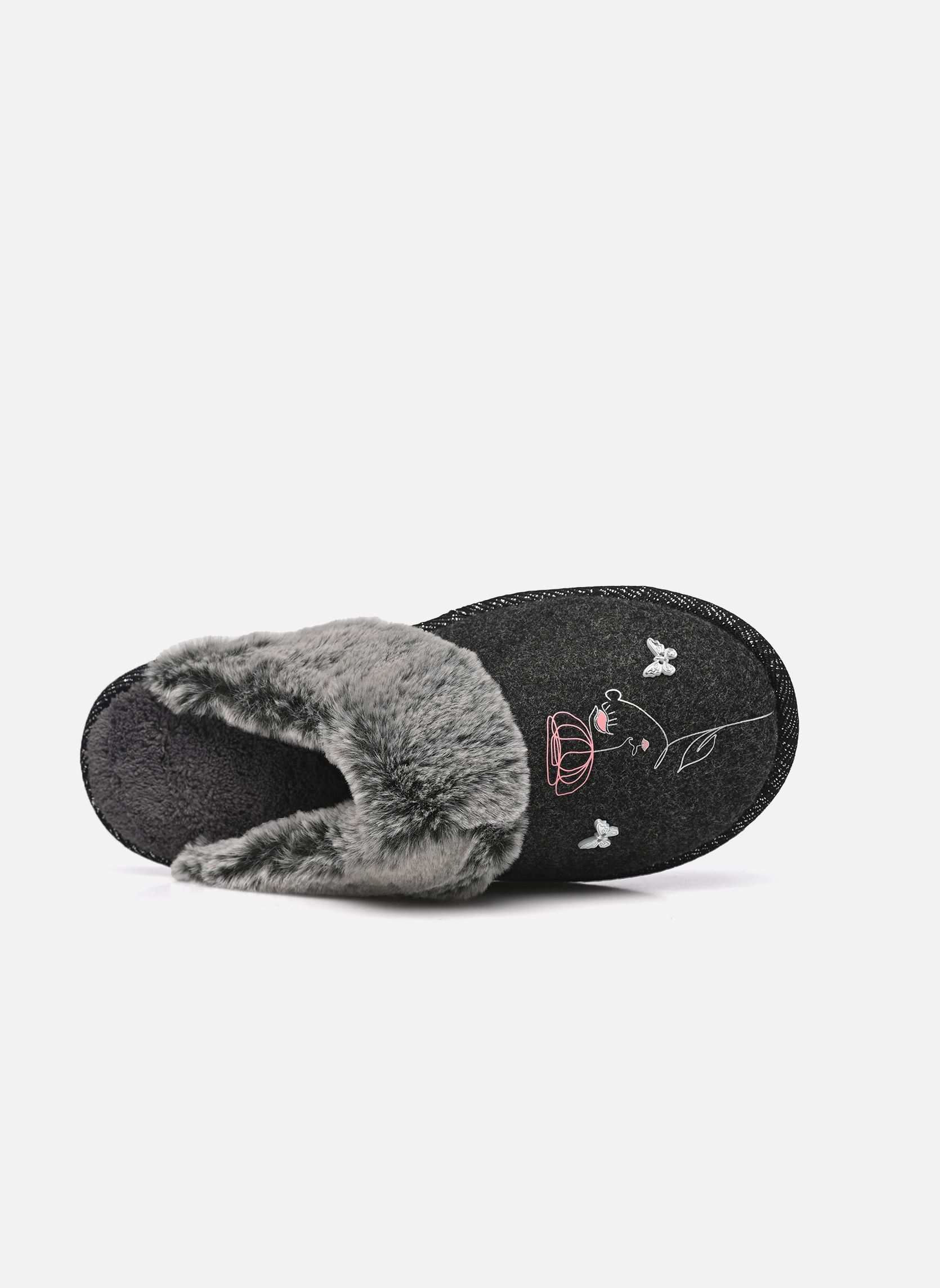 Hausschuhe Mule Plate - Feutrine - Dessin Femme damen grau Isotoner Hausschuhe Mule Plate - Feutrine - Dessin Femme damen grau Gris Chine