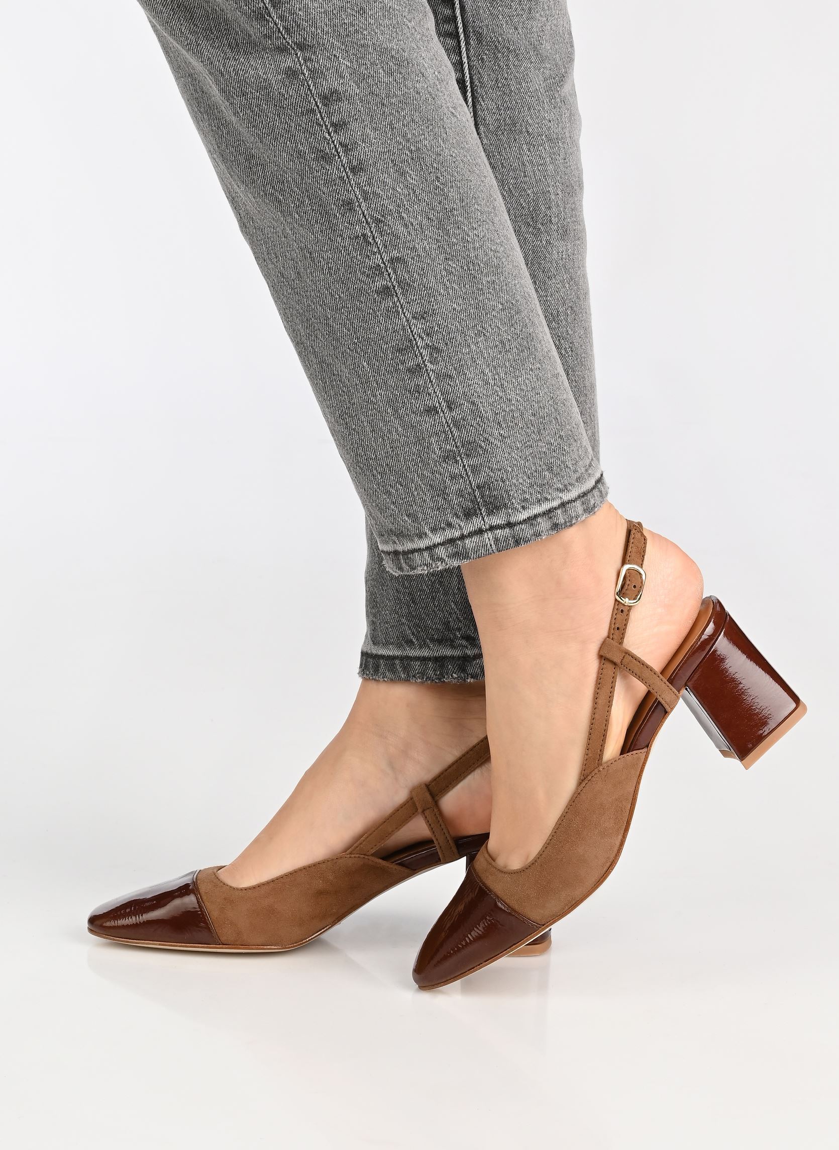Slingback pumps DENITSA dames bruin Bocage Slingback pumps DENITSA dames bruin MARRON